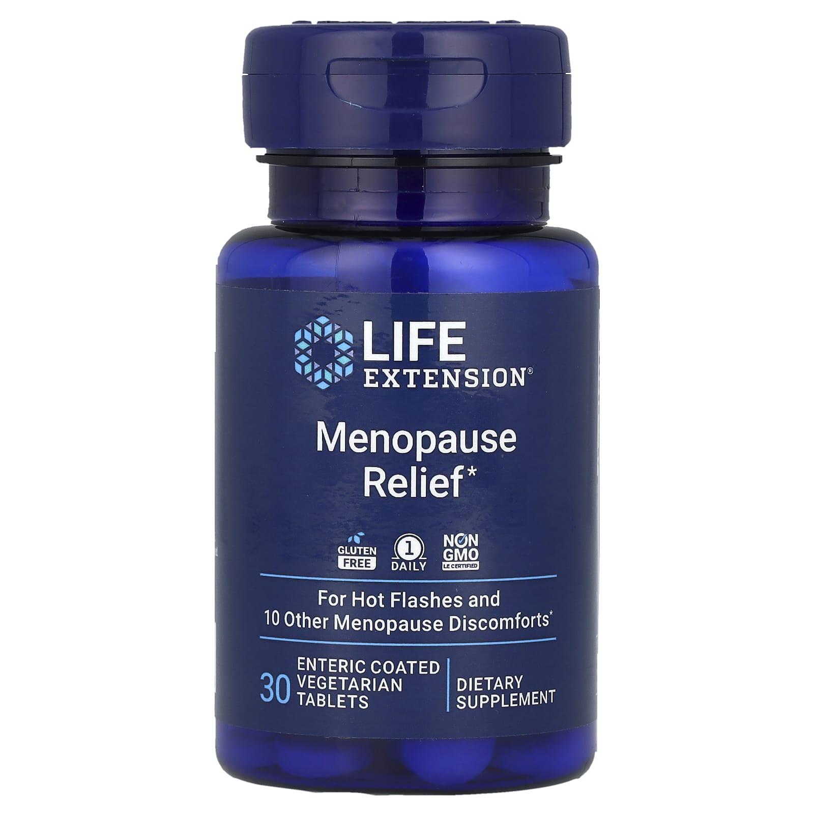 Life Extension, Menopause Relief, 30 Enteric Coated Vegetarian Tablets - Image 1