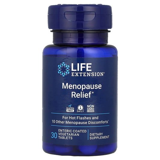 Life Extension, Menopause Relief, 30 Enteric Coated Vegetarian Tablets - Image 1