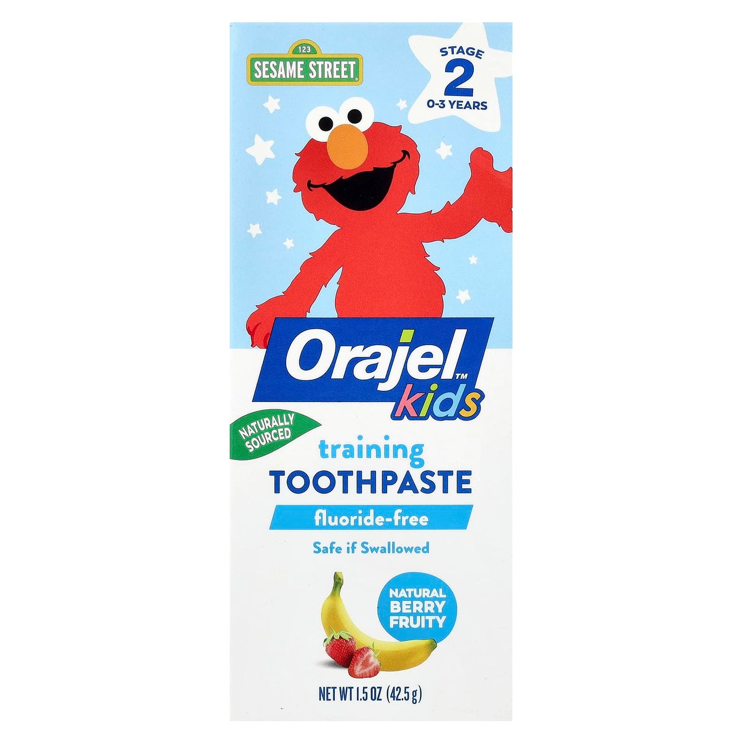 Orajel, Kids, Elmo Training Toothpaste, Fluoride-Free, 0-3 Years, Natural Berry Fruity, 1.5 oz (42.5 g) - Image 2