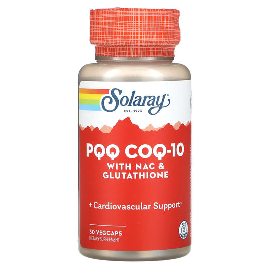 Solaray, PQQ CoQ-10 with NAC & Glutathione, 30 VegCaps - Image 1