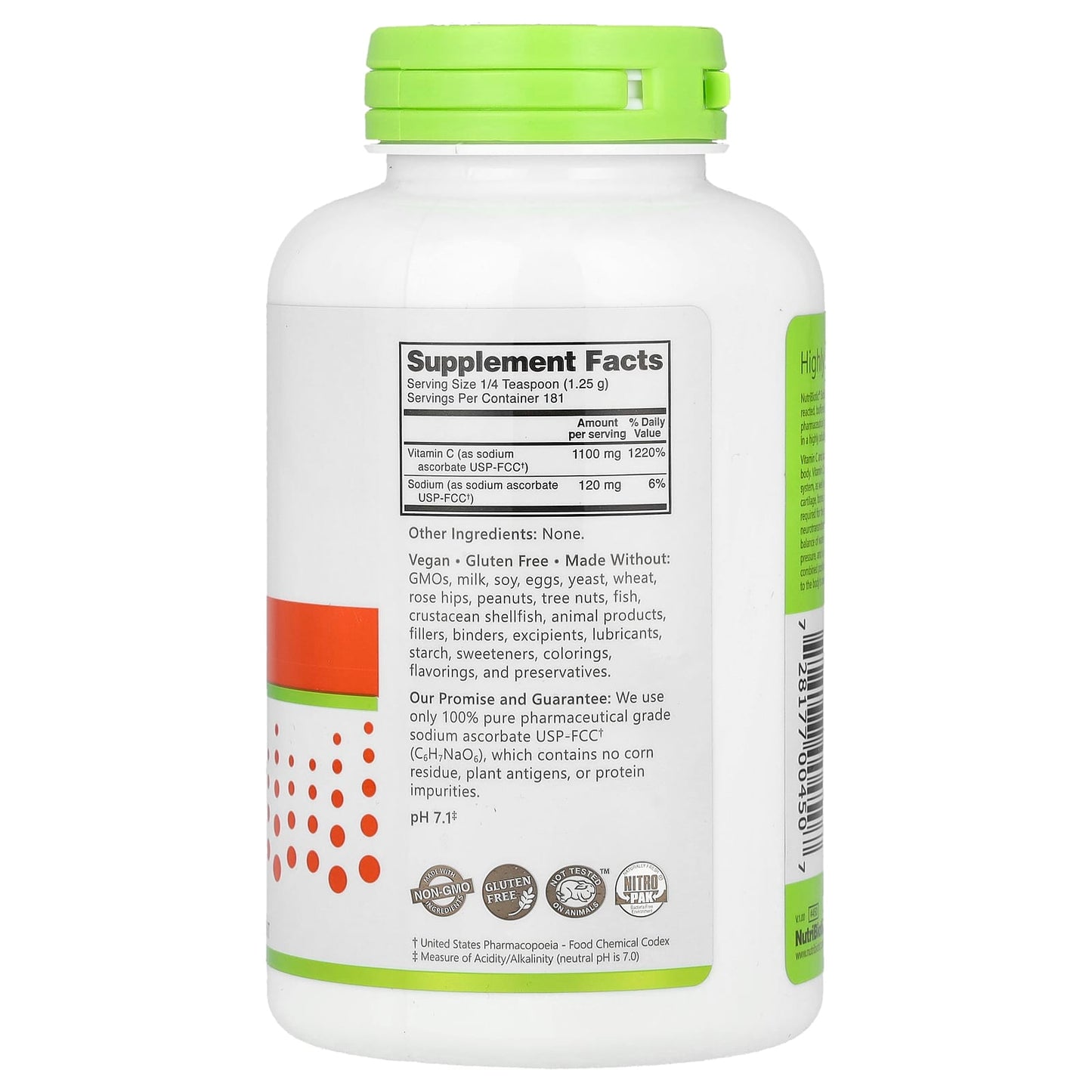 NutriBiotic, Immunity, Sodium Ascorbate, Crystalline Powder, 8 oz (227 g) - Image 2
