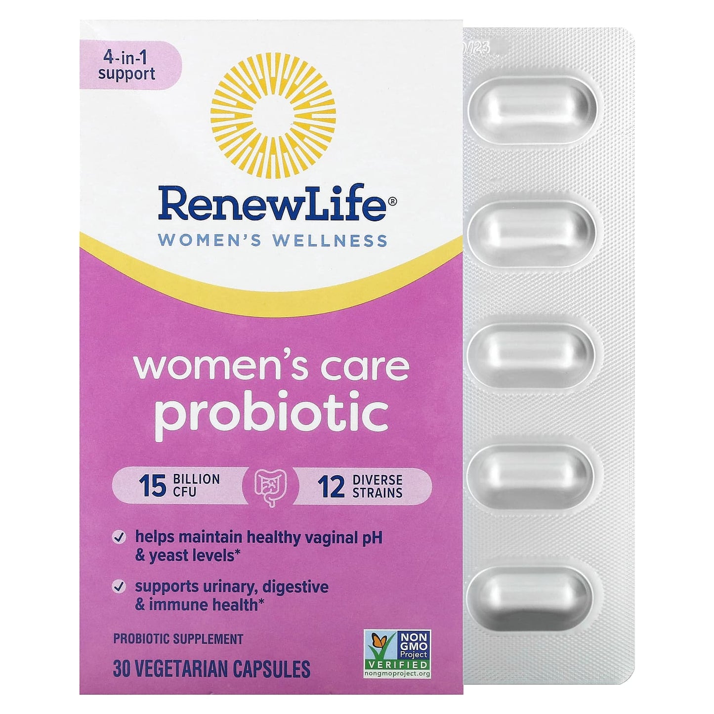 Renew Life, Women's Care Probiotic, 15 Billion CFU, 30 Vegetarian Capsules - Image 1