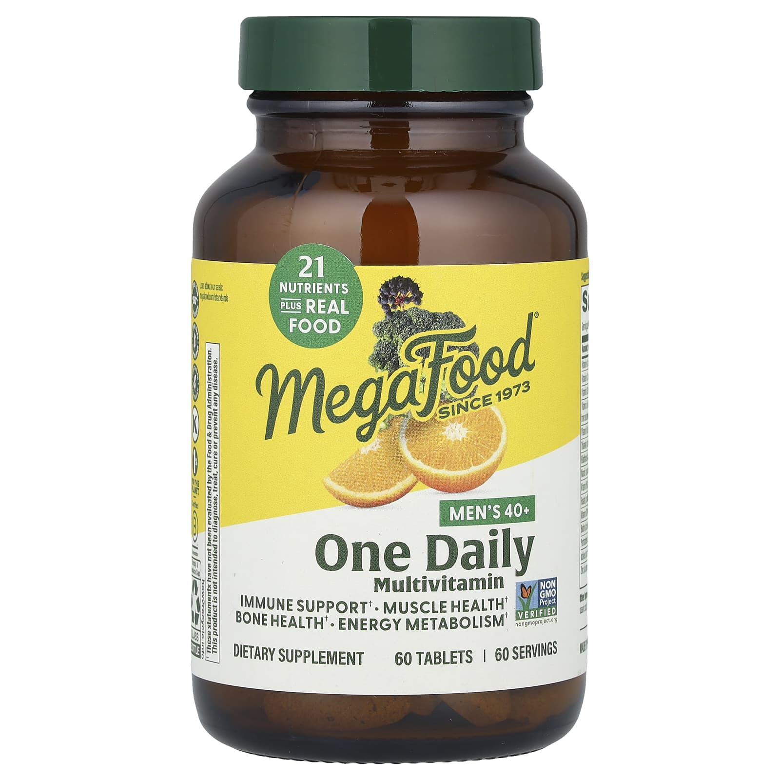 MegaFood, Men's 40+ One Daily Multivitamin, 60 Tablets - Image 1