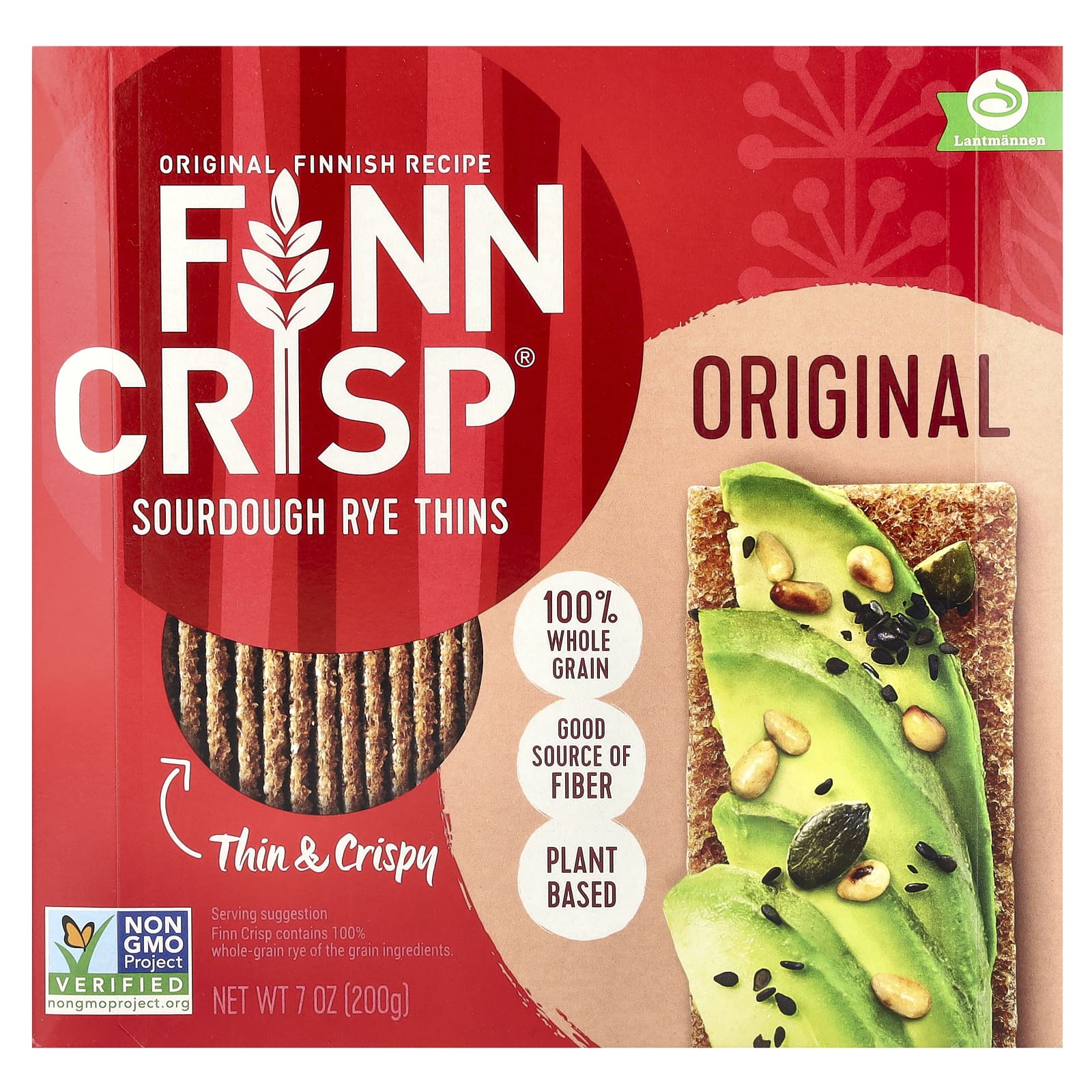 100% Whole Grain Sourdough Rye Thins by Finn Crisp - Crunchy & Delicious - Image 1