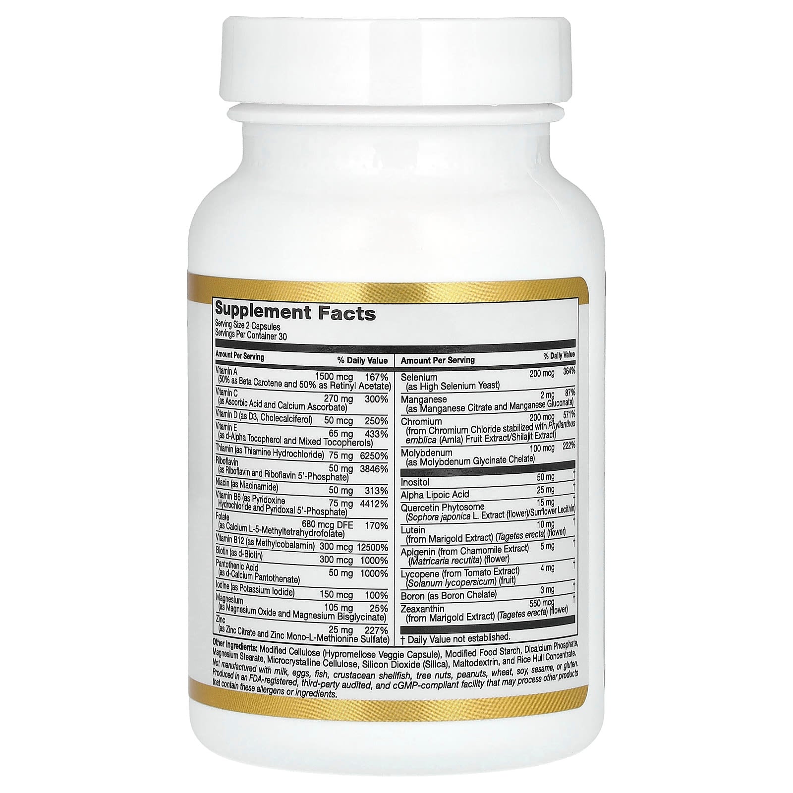 Multivitamin with Methyl B12, Vitamin C, & L-MethylFolate - 2 Daily Capsules - Image 2