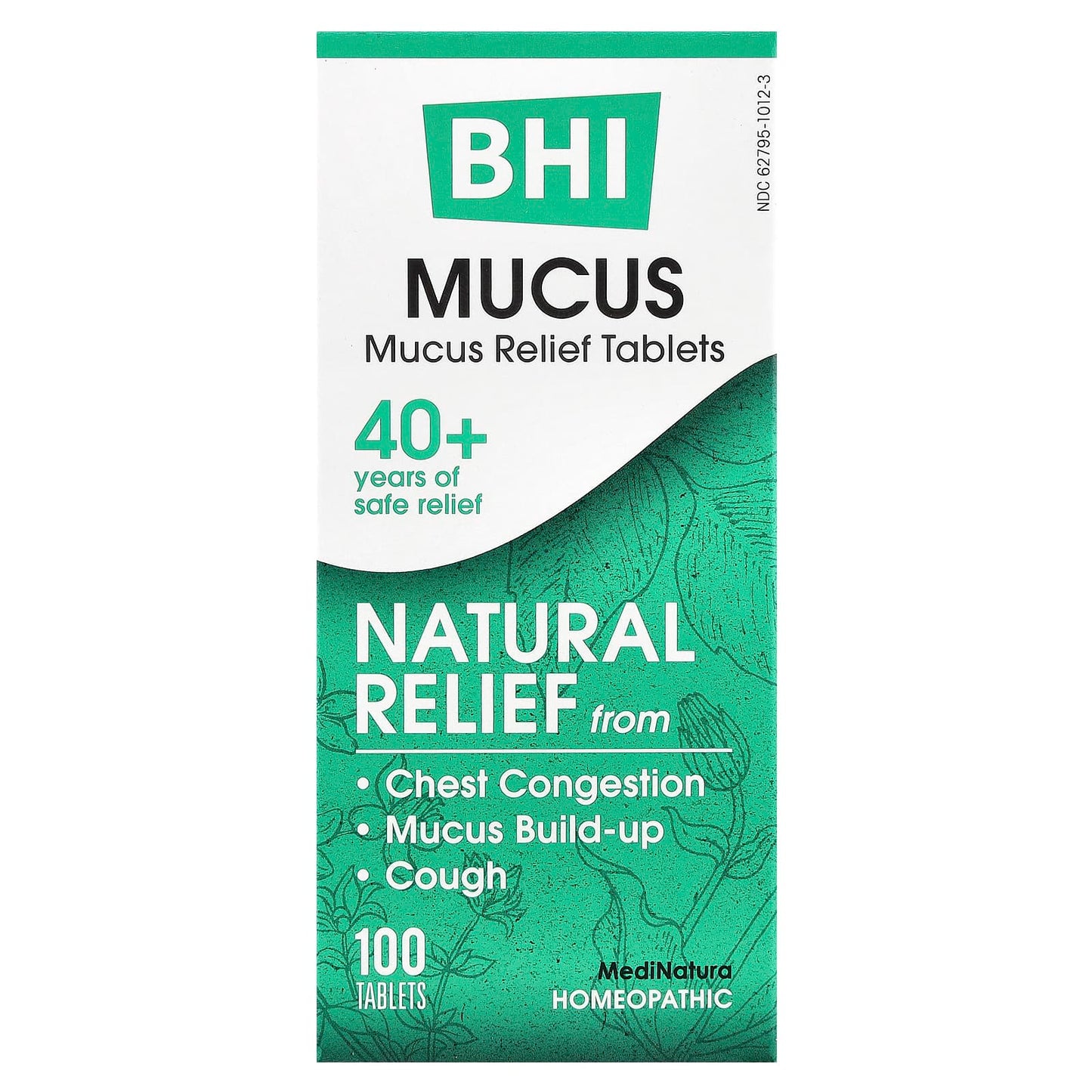MediNatura, BHI, Mucus Relief, 100 Tablets - Image 1
