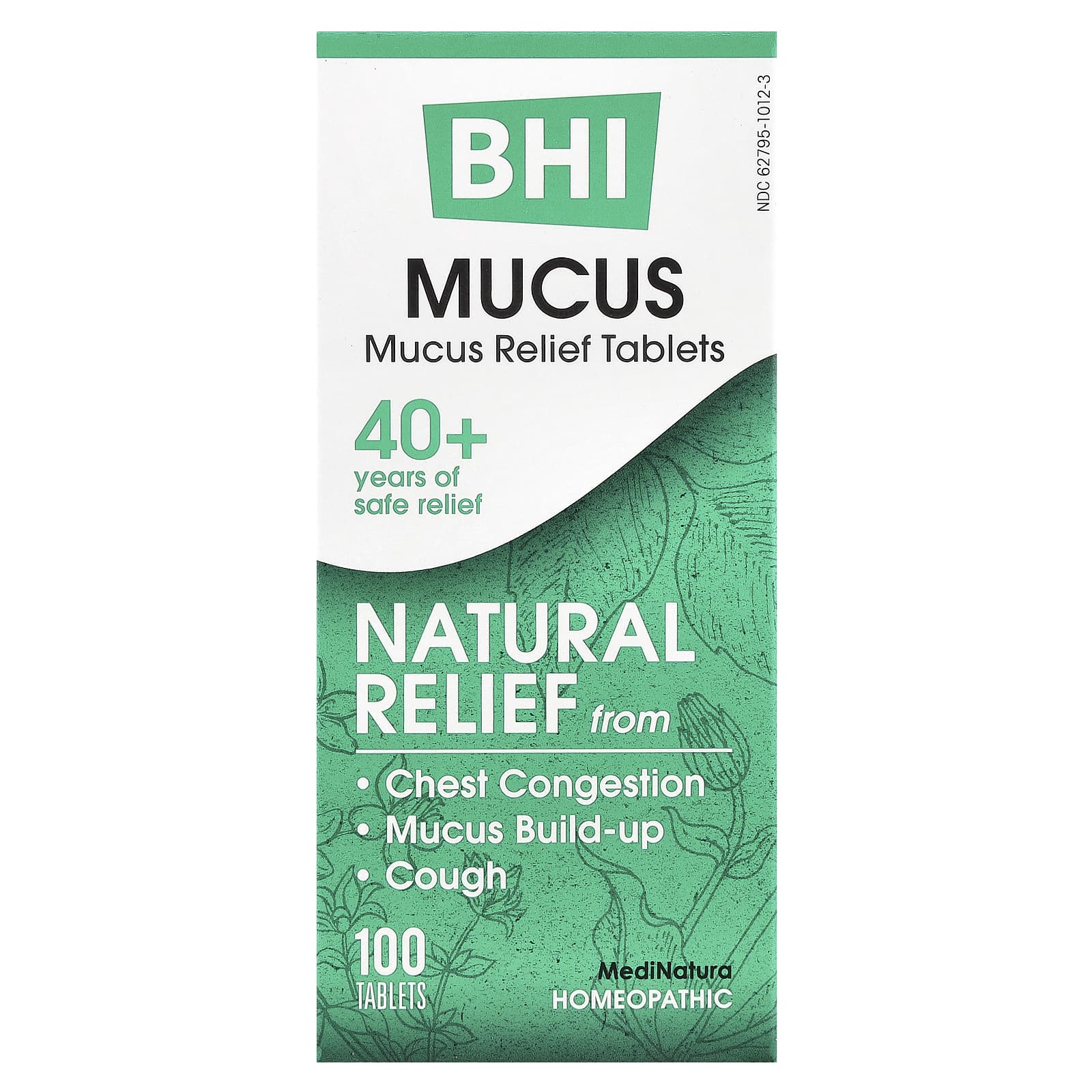 MediNatura, BHI, Mucus Relief, 100 Tablets - Image 1