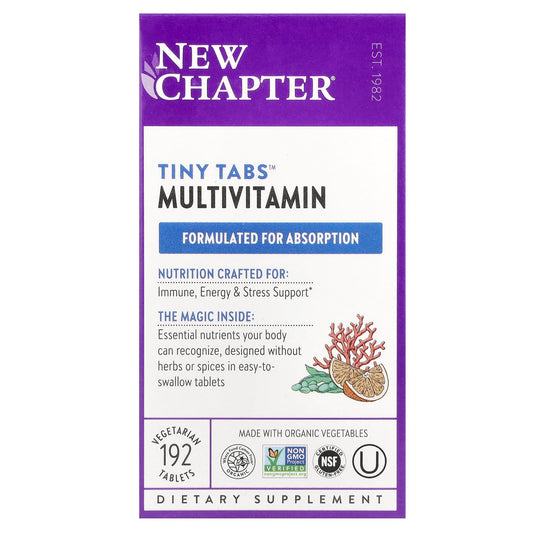 New Chapter, Tiny Tabs™ Multivitamin, 192 Vegetarian Tablets - Image 1