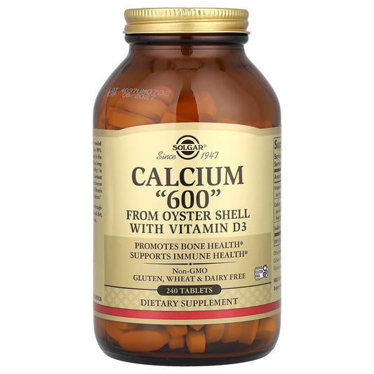 Solgar, Calcium "600" from Oyster Shell with Vitamin D3, 240 Tablets - Image 1