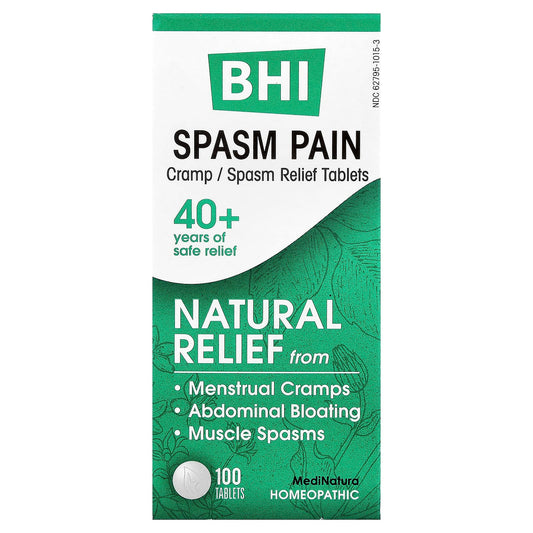 MediNatura, BHI, Spasm Pain, 100 Tablets - Image 1