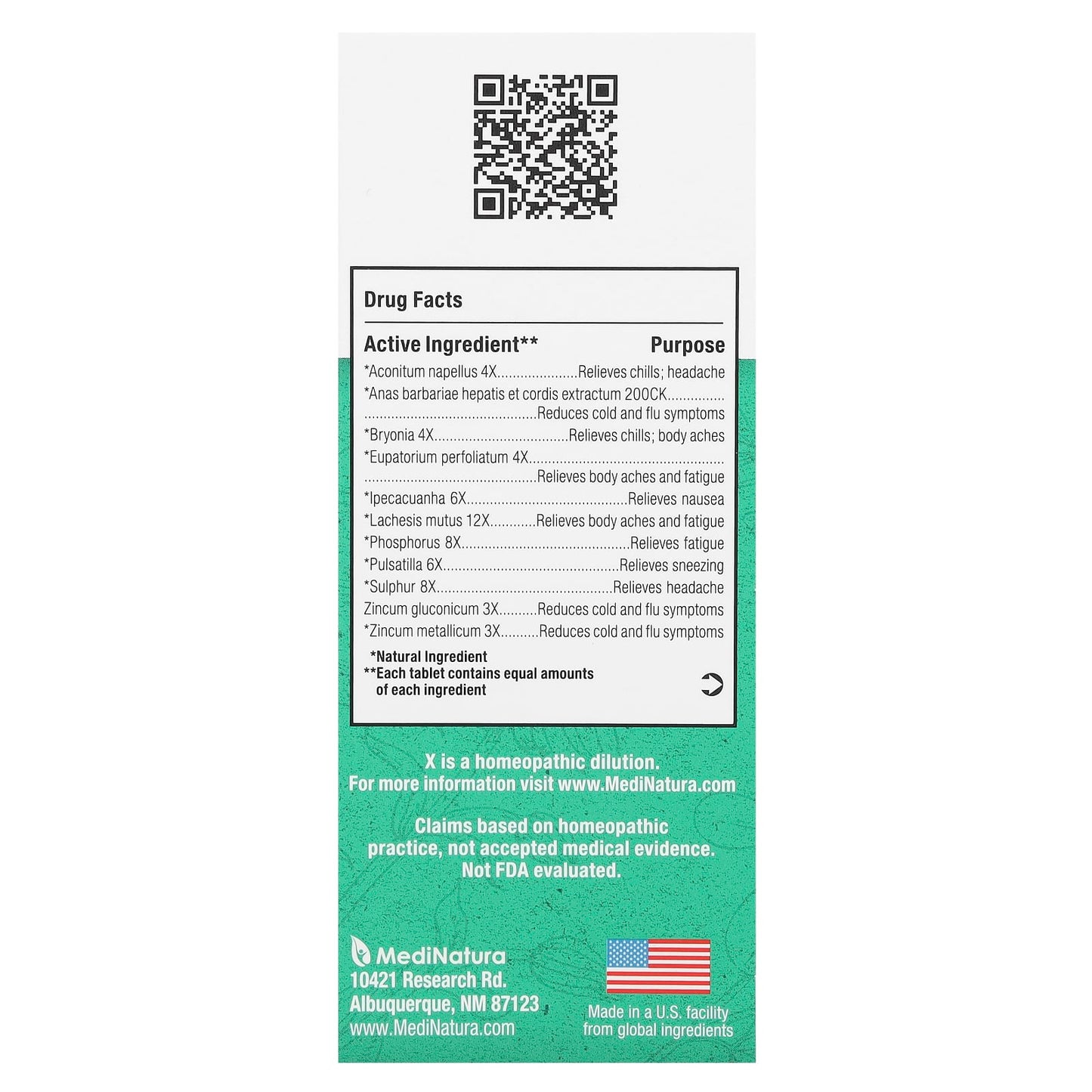 MediNatura, BHI Flu+, 100 Tablets - Image 2