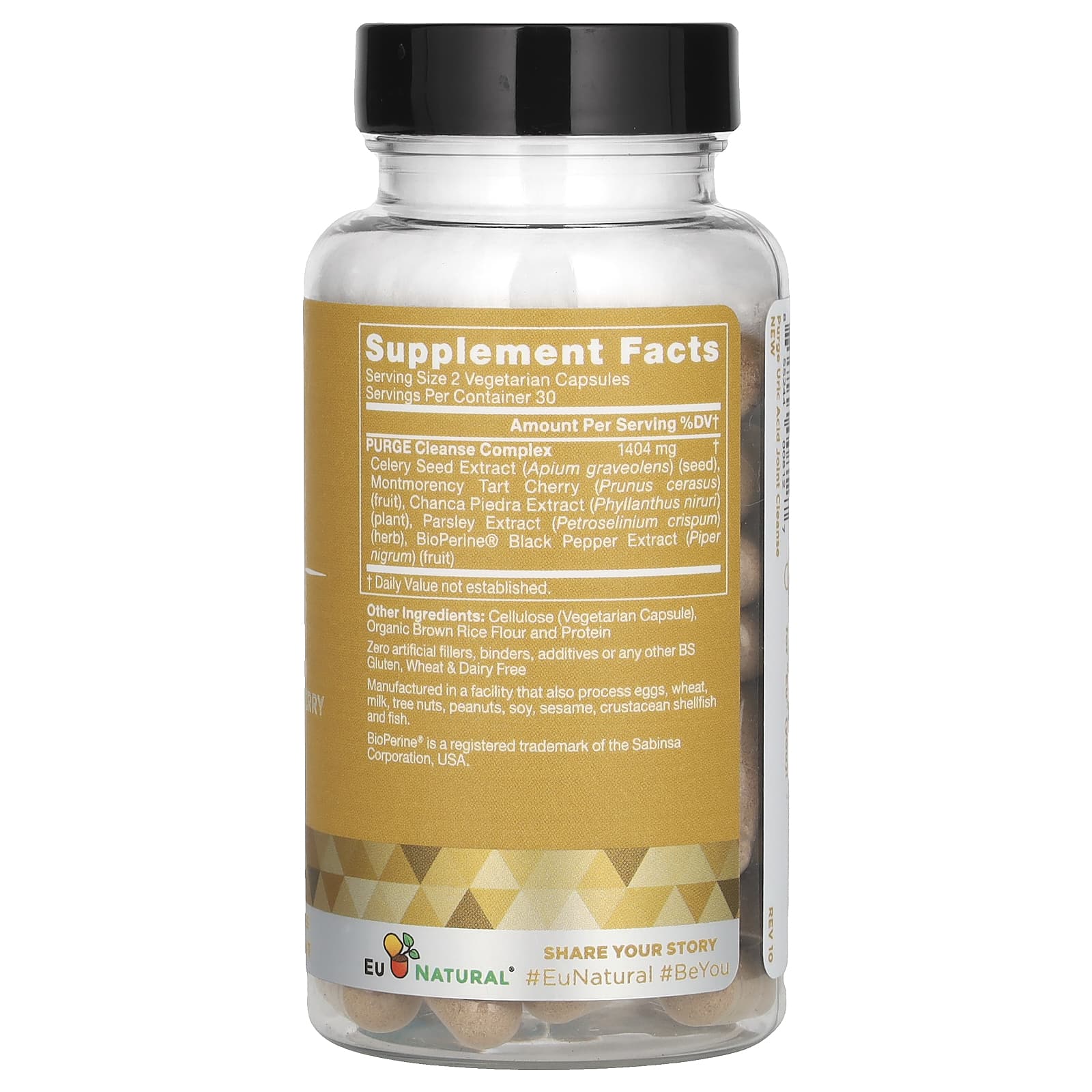 EU Natural Uric Acid Support - Tart Cherry & Celery Seed, 60 Veg Capsules, $29.99 - Image 2