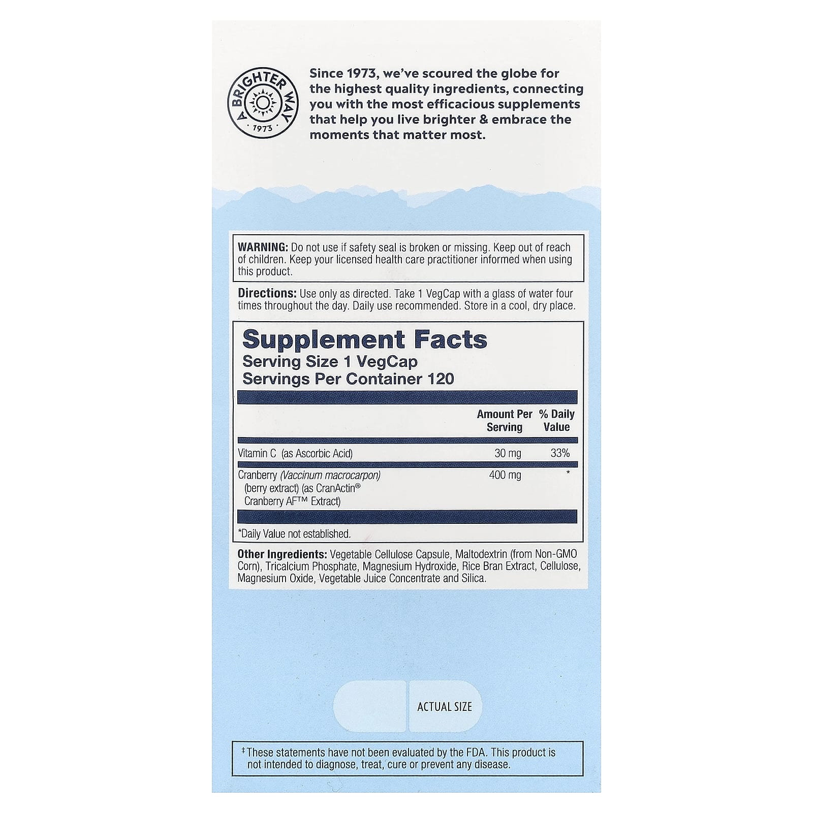 Solaray, CranActin®, Urinary Tract Health, 120 VegCaps - Image 2