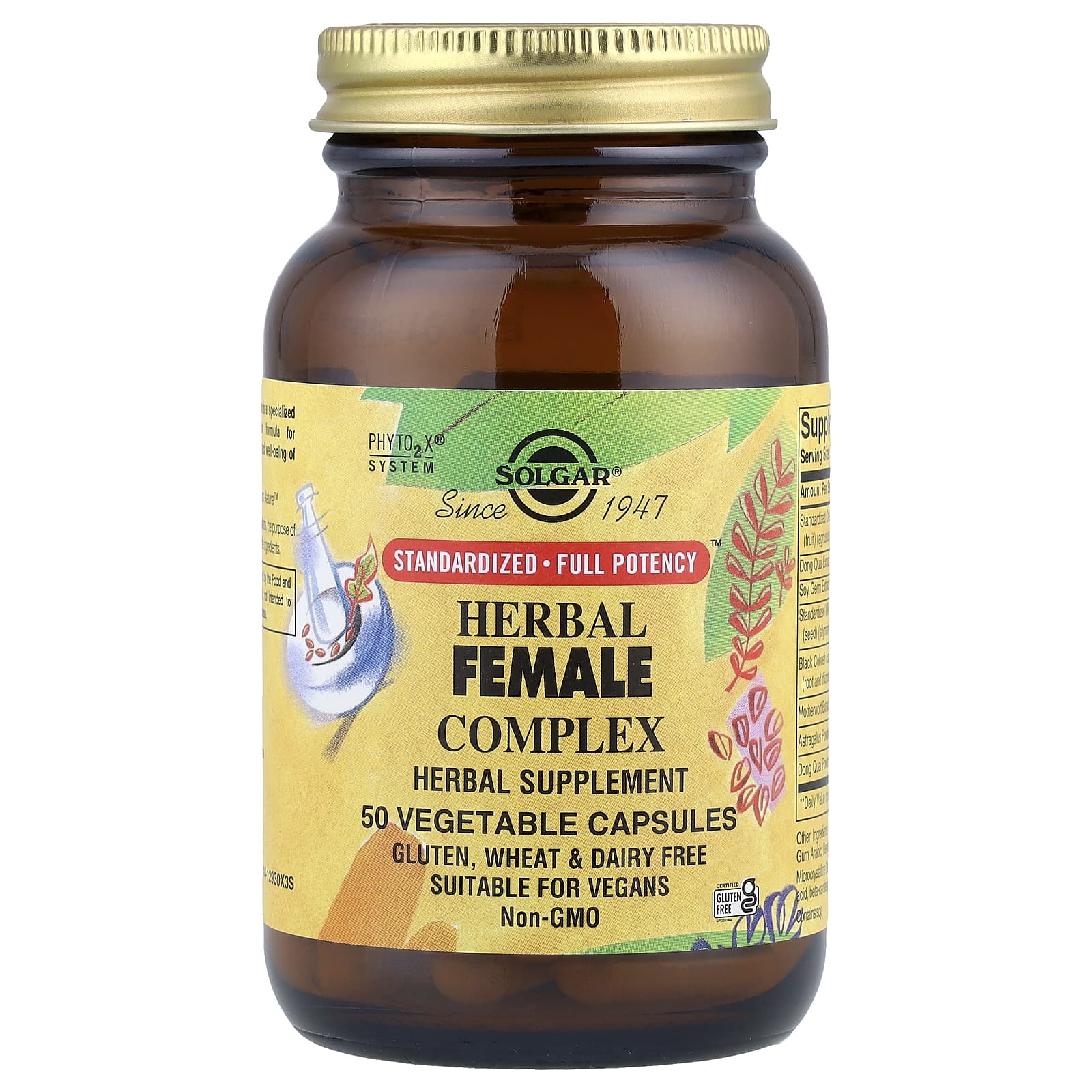Solgar, Herbal Female Complex, 50 Vegetable Capsules - Image 1