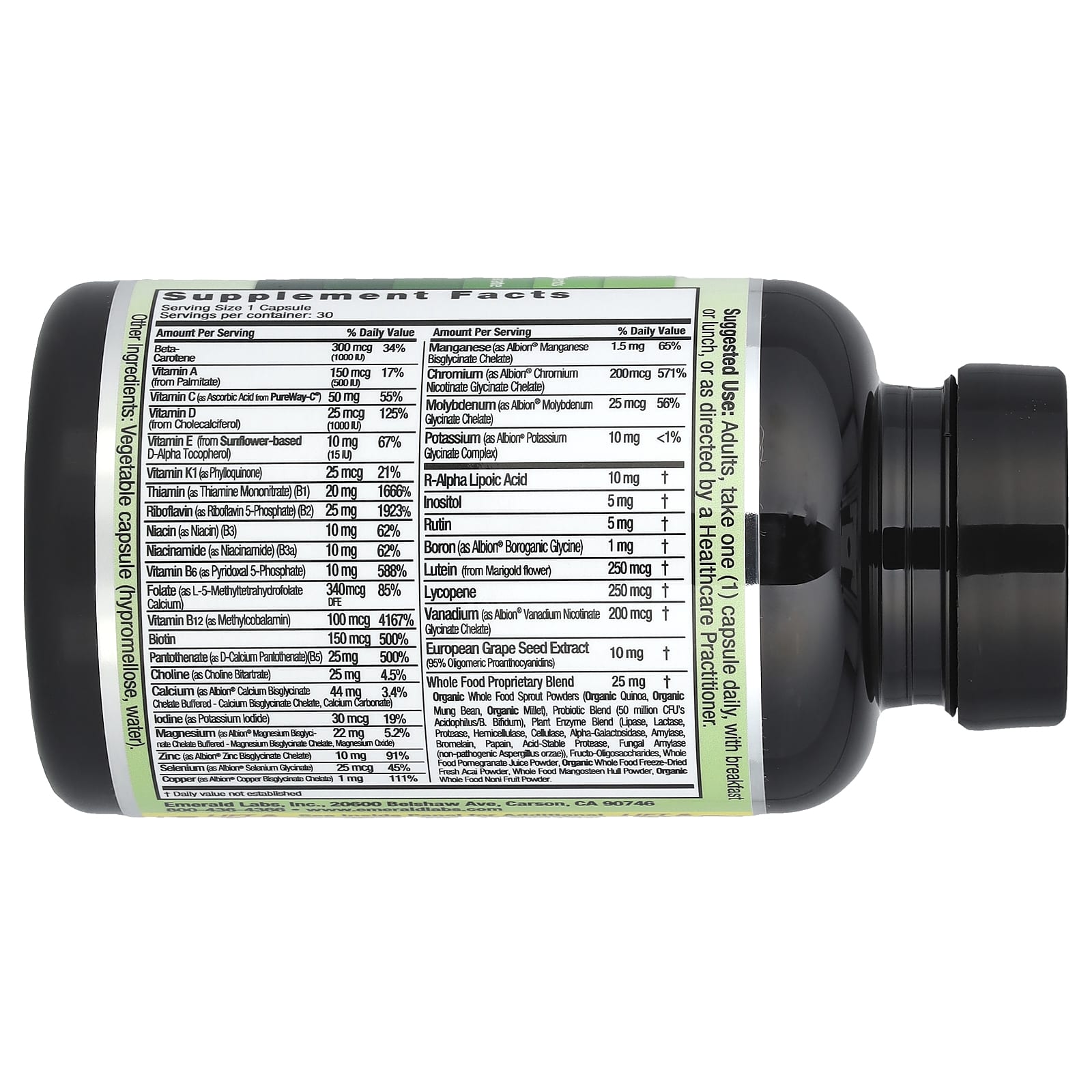 Emerald Laboratories Women's 1-Daily Multi Vitamin and Mineral Supplement - Image 2