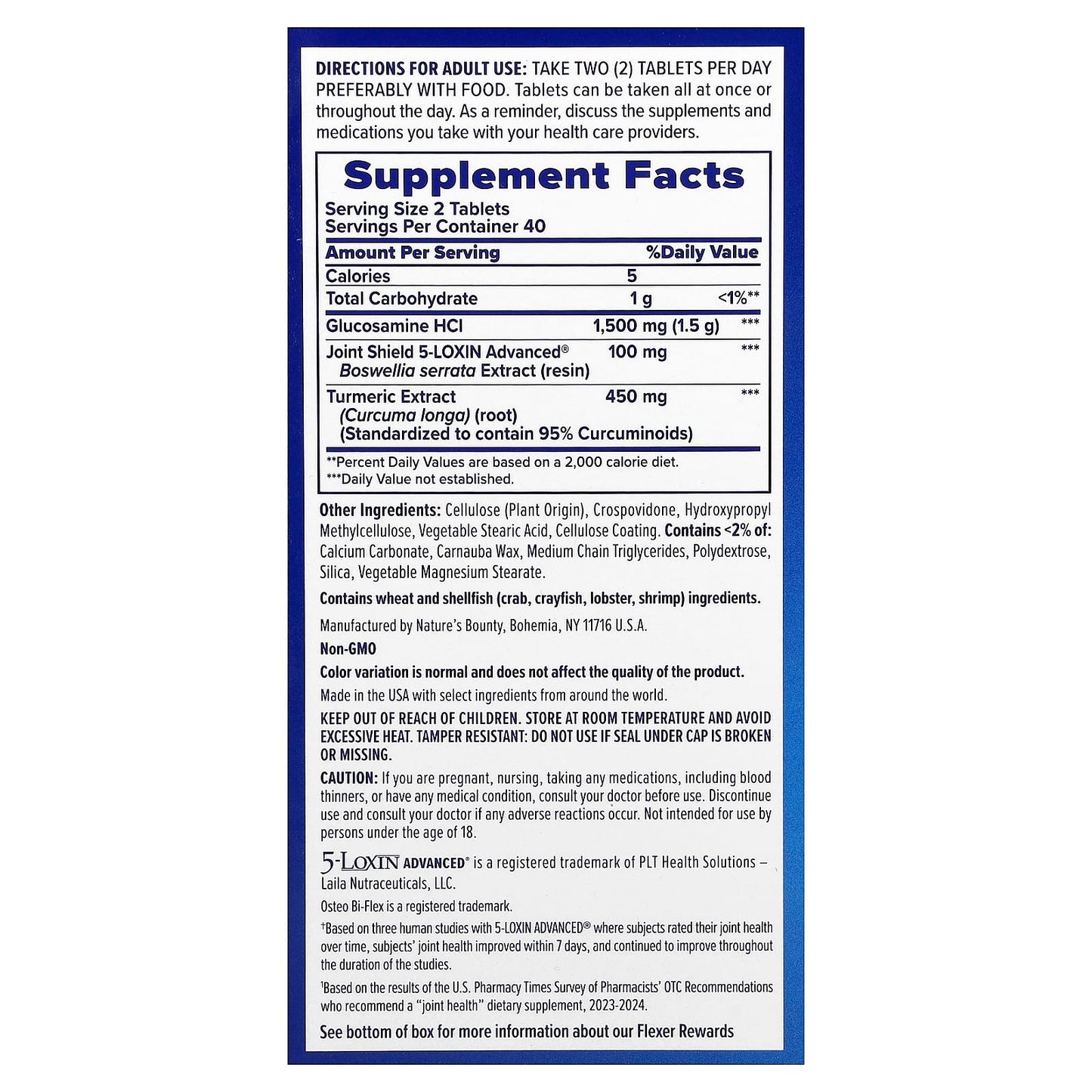 Osteo Bi-Flex, Joint Health, Triple Strength + Turmeric, 80 Coated Tablets - Image 2