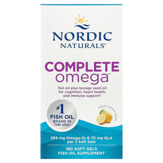 Nordic Naturals, Complete Omega™, Lemon, 180 Soft Gels - Image 1