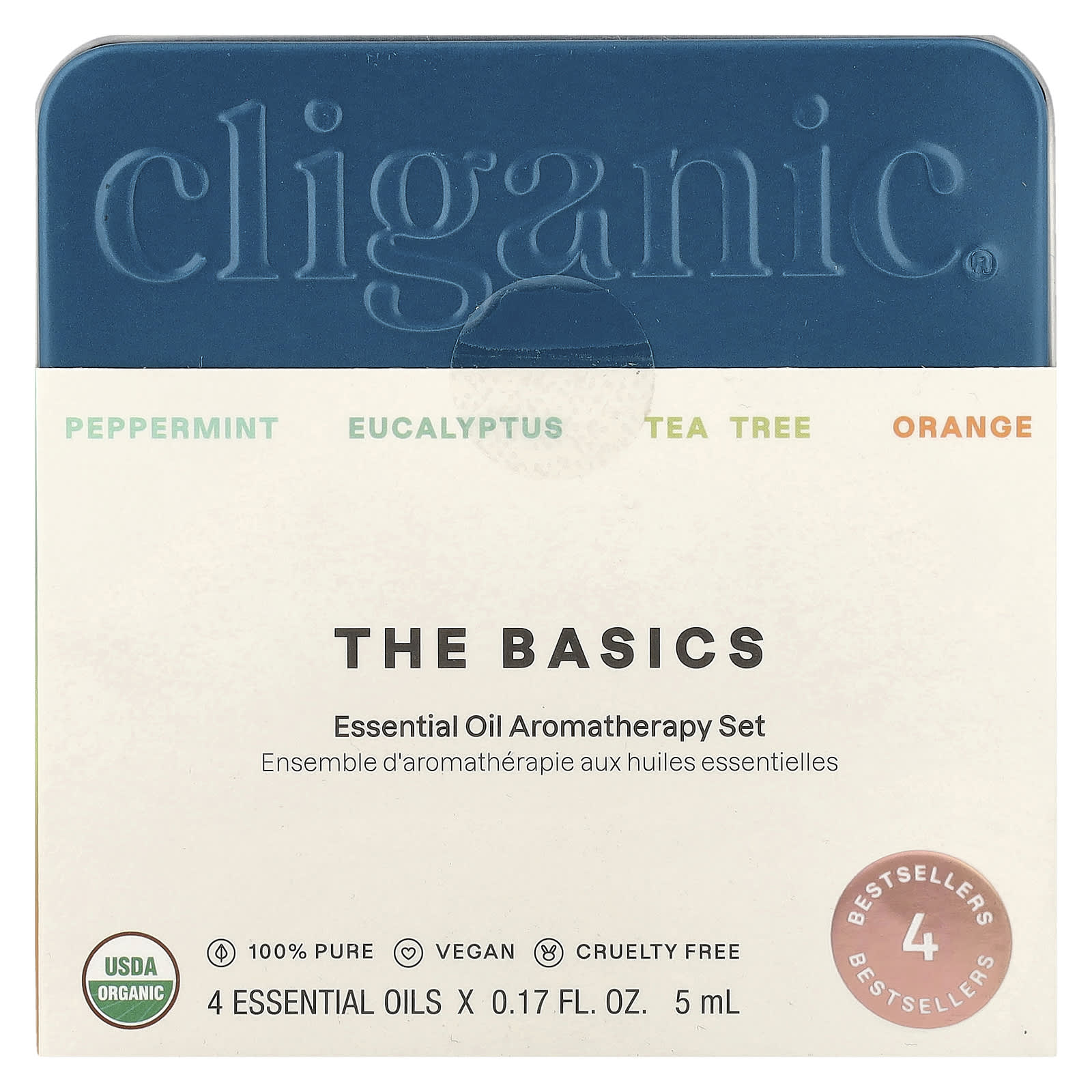 USDA Organic Essential Oil Aromatherapy Set of 4 - Cliganic - Image 2