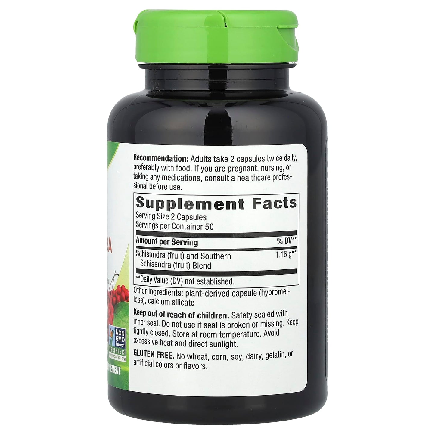 Nature's Way, Schisandra Fruit, 1.16 g, 100 Vegan Capsules (0.58 g per Capsule) - Image 2