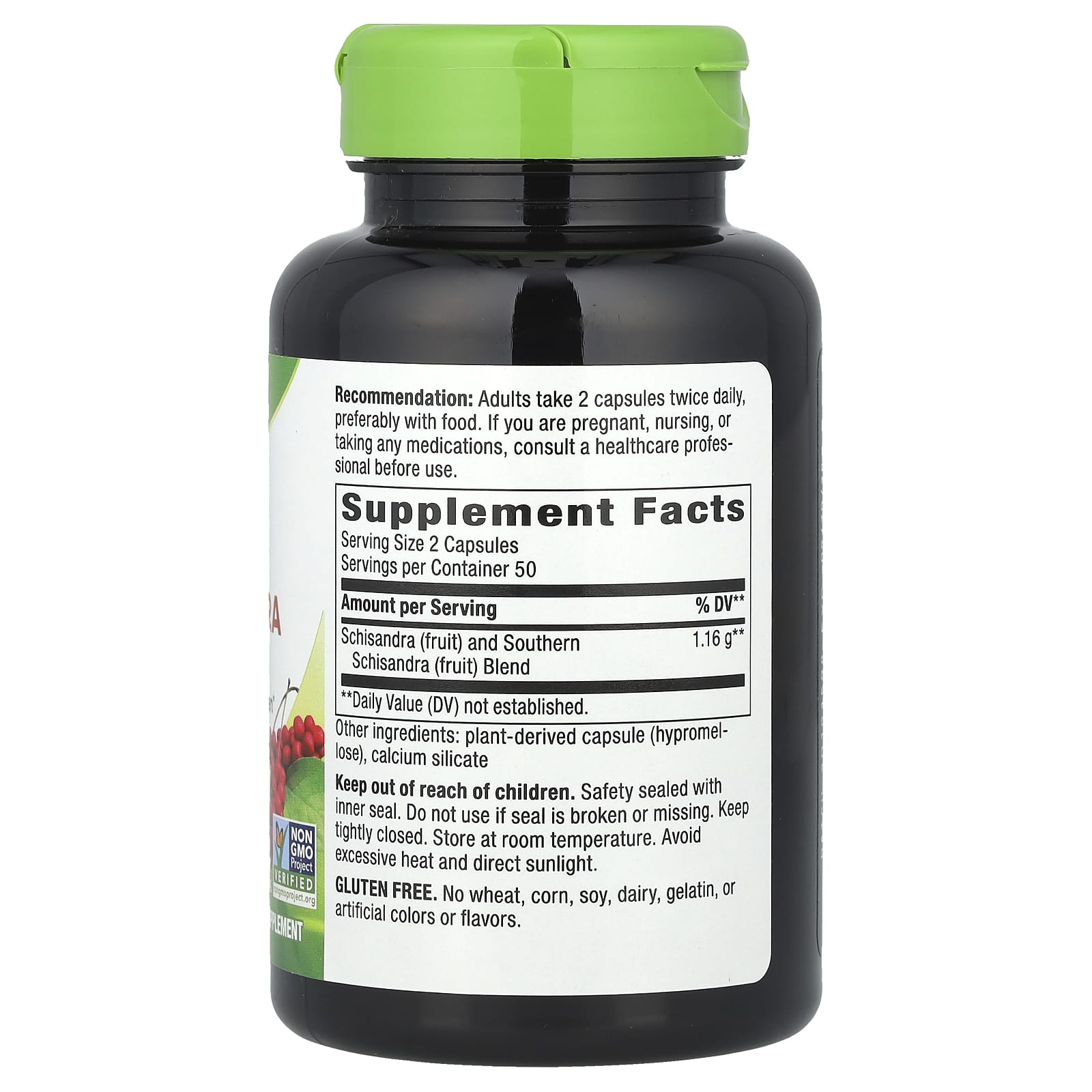 Nature's Way, Schisandra Fruit, 1.16 g, 100 Vegan Capsules (0.58 g per Capsule) - Image 2