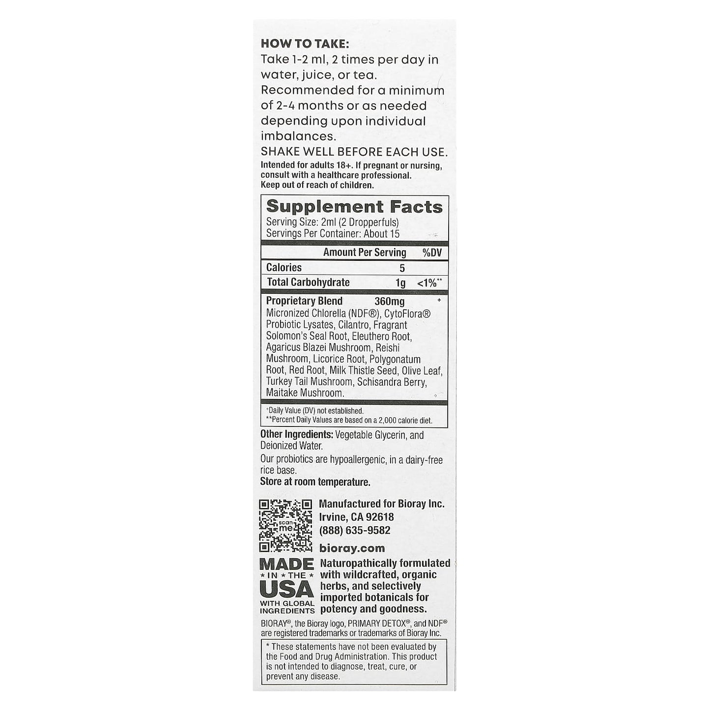 Heavy Duty Detox Tonic by Bioray - Natural Immune & Energy Boost - Image 2