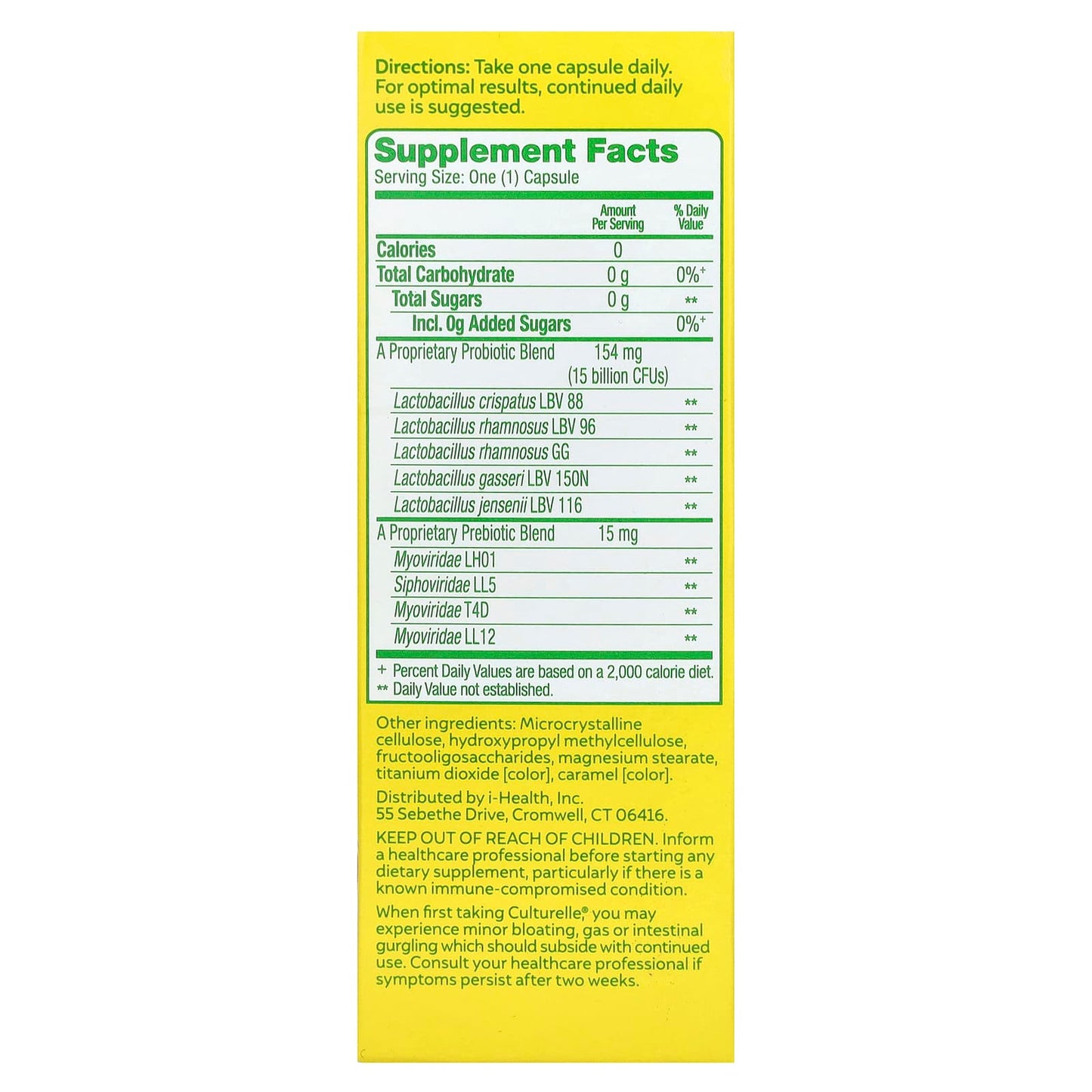 Culturelle, Probiotics, Women's 4 in 1 Protection, 30 Once Daily Vegetarian Capsules
