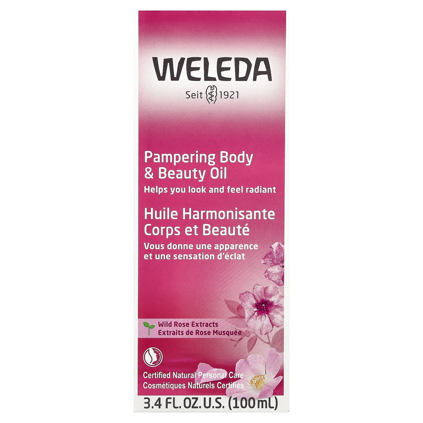 Weleda, Pampering Body & Beauty Oil, Wild Rose Extracts, 3.4 fl oz (100 ml) - Image 2