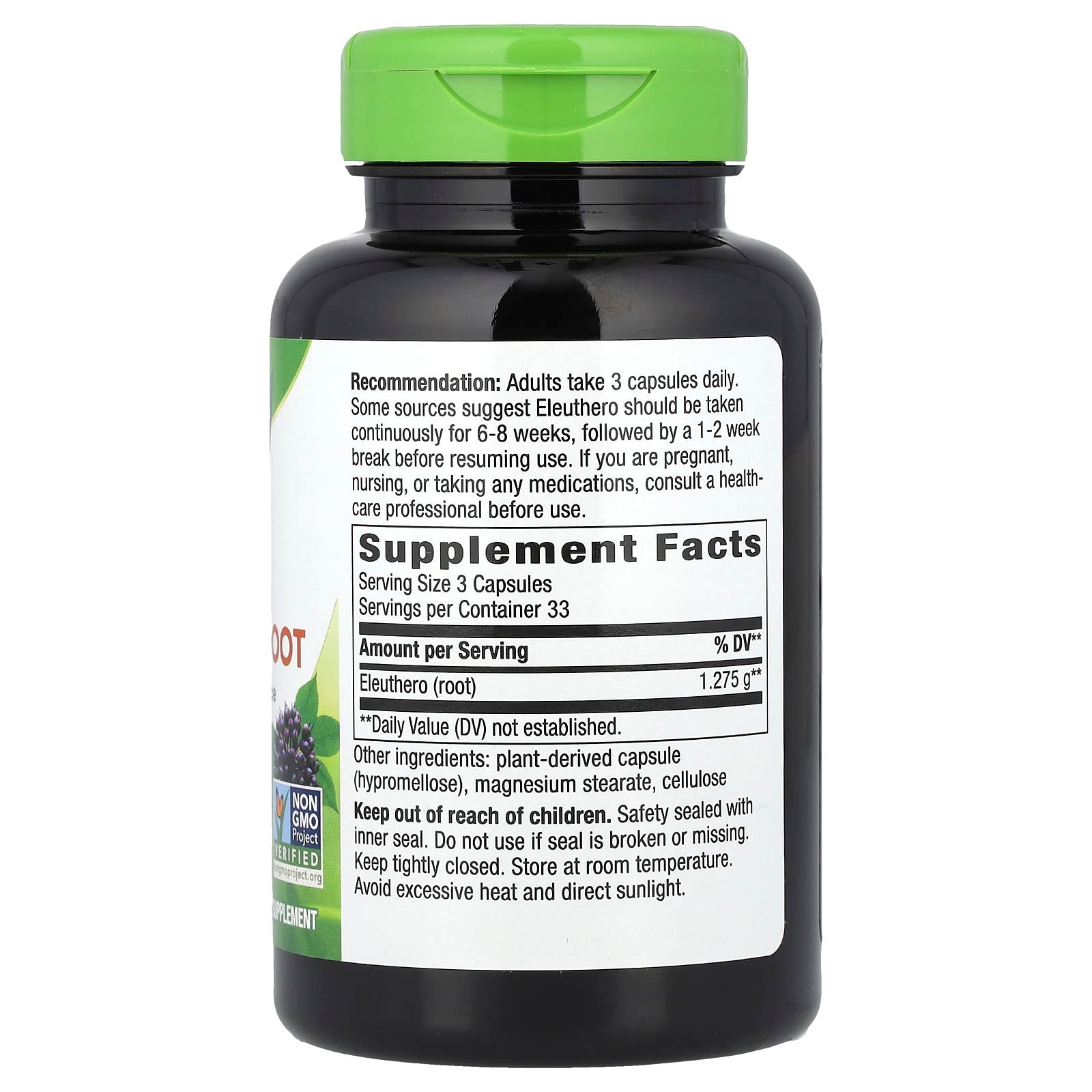 Nature's Way, Siberian Eleuthero Root, 100 Vegan Capsules (425 mg per Capsule) - Image 2