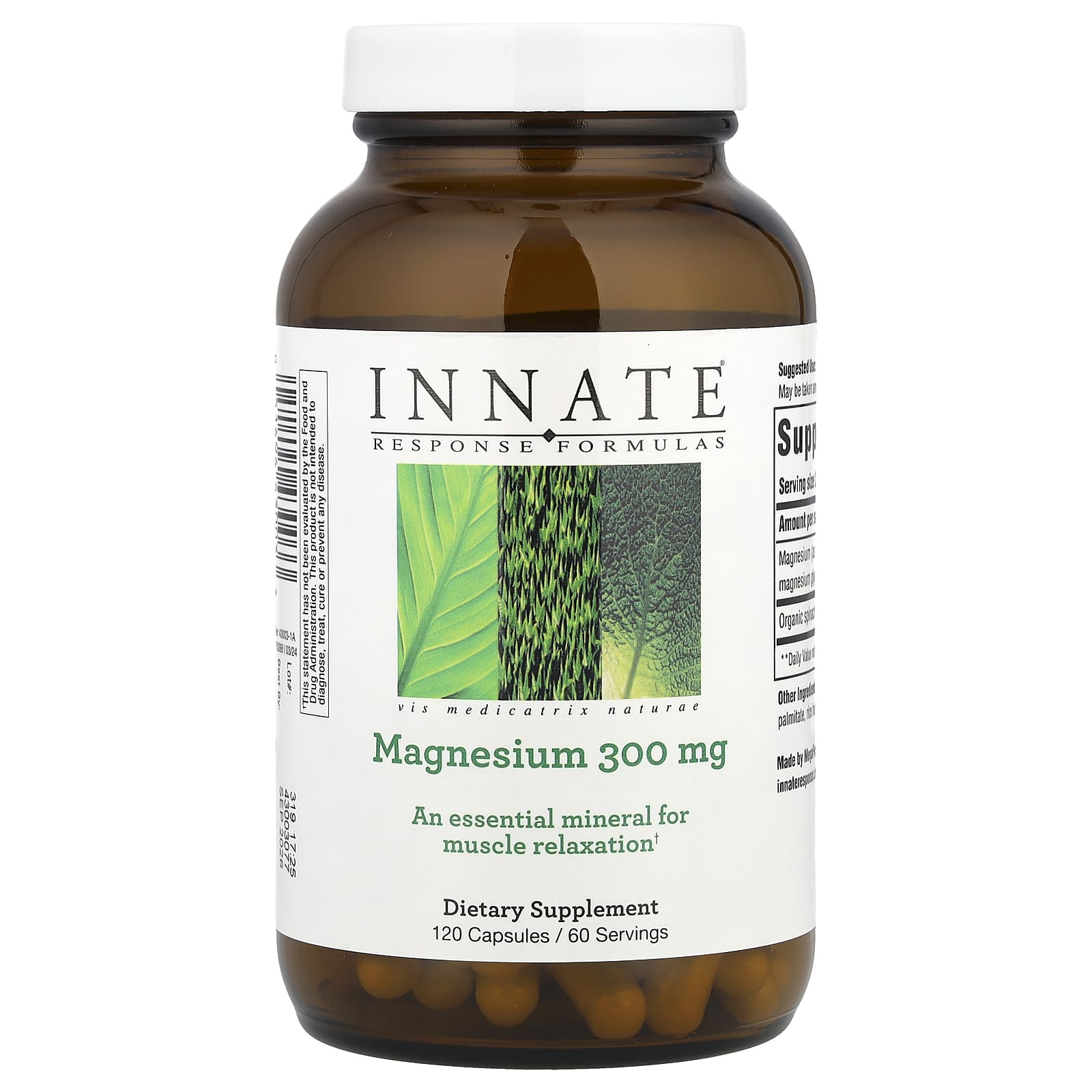 Magnesium Supplement for Muscle Relaxation | 300mg, 120 Capsules - Image 1