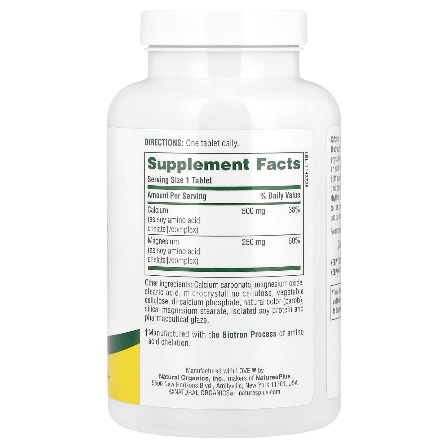NaturesPlus, Cal/Mag, 180 Tablets - Image 2