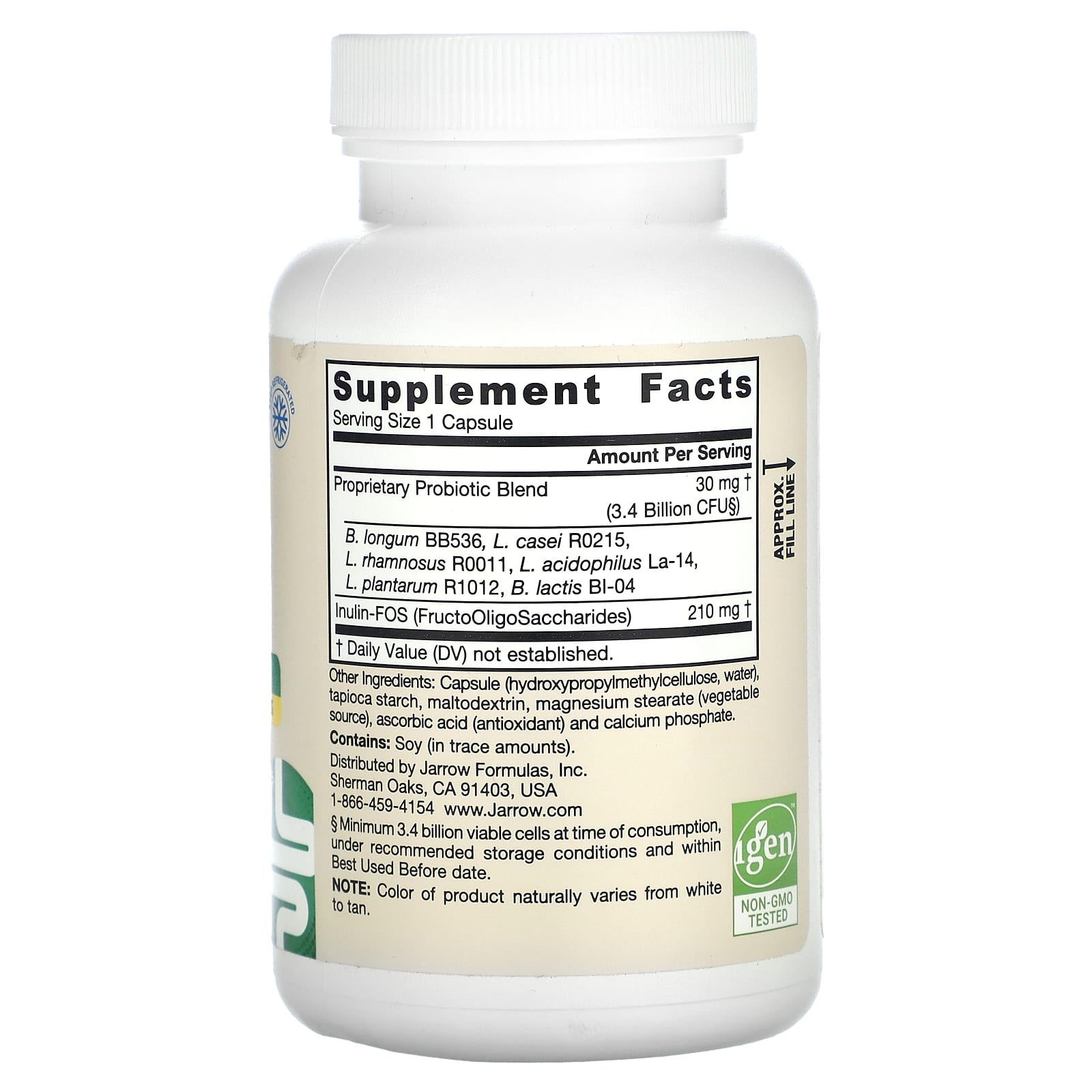 Vegan Probiotic Supplement with 6 Clinically Studied Strains & Prebiotic - 200 Capsules - Image 2