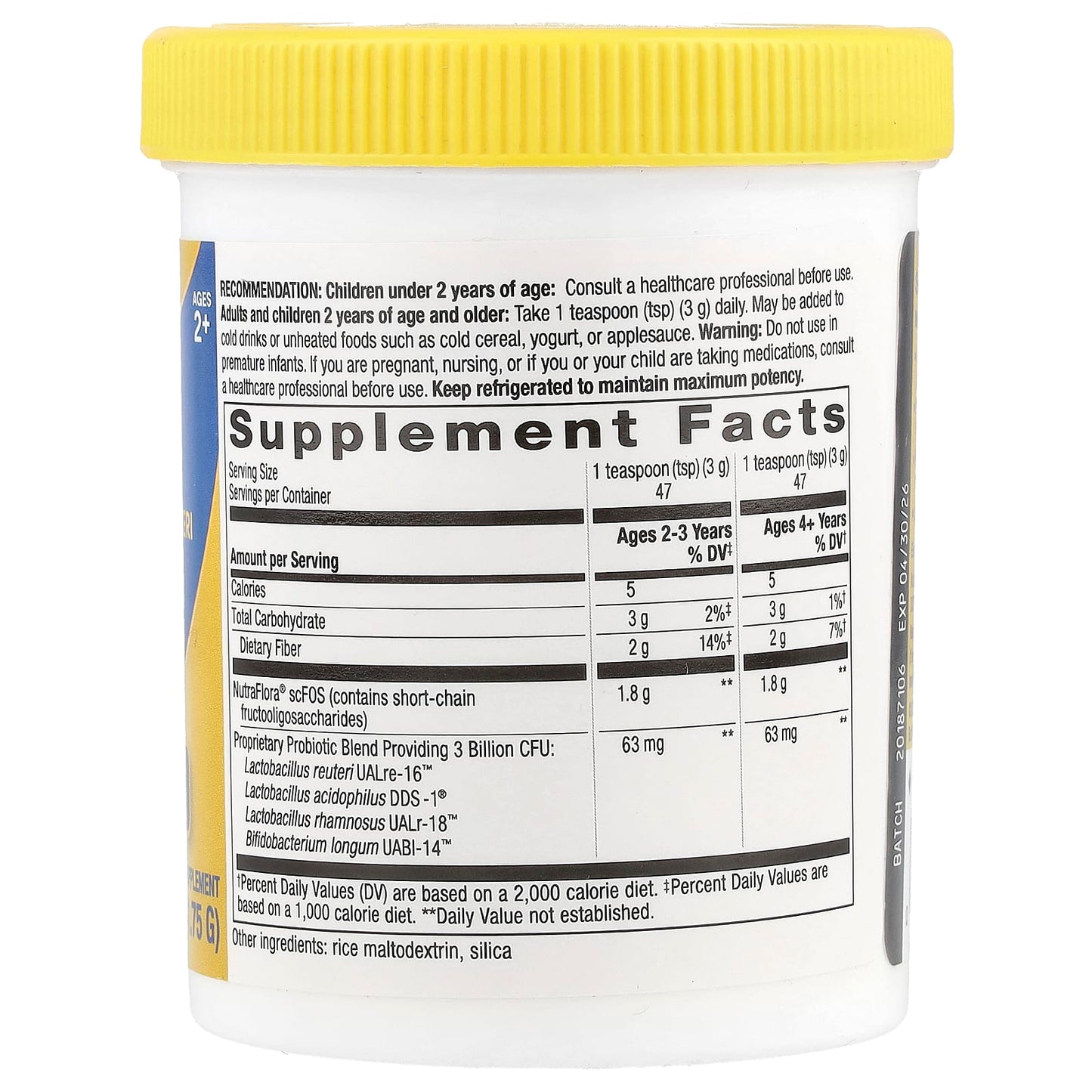 Nature's Way, Primadophilus® Reuteri Probiotic Powder, Ages 2+, 3 Billion CFU, 5 oz (141.75 g) - Image 2