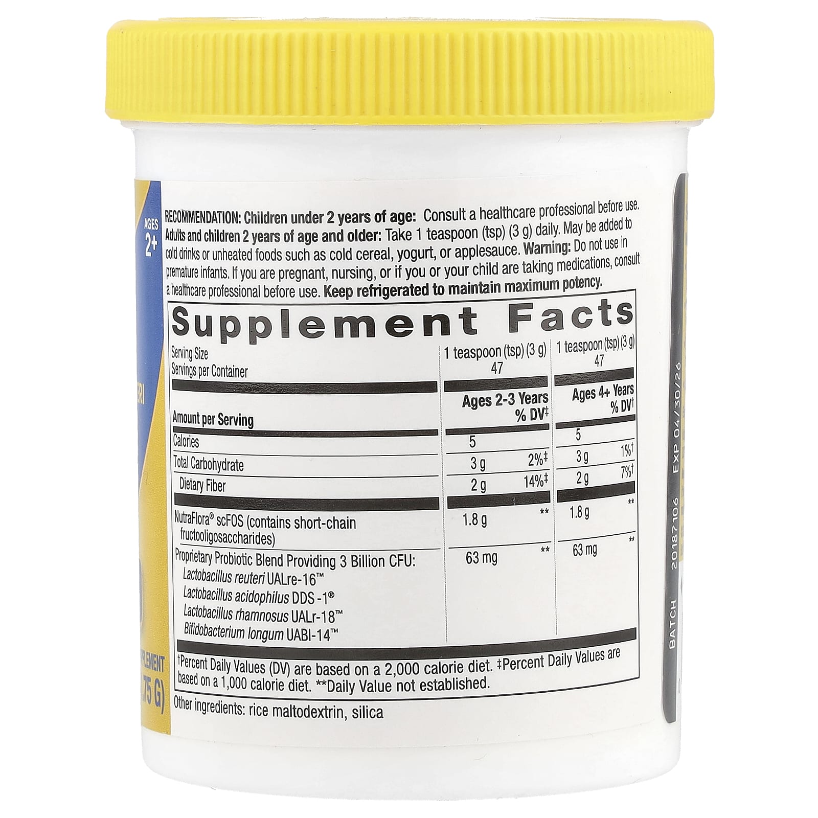 Nature's Way, Primadophilus® Reuteri Probiotic Powder, Ages 2+, 3 Billion CFU, 5 oz (141.75 g) - Image 2
