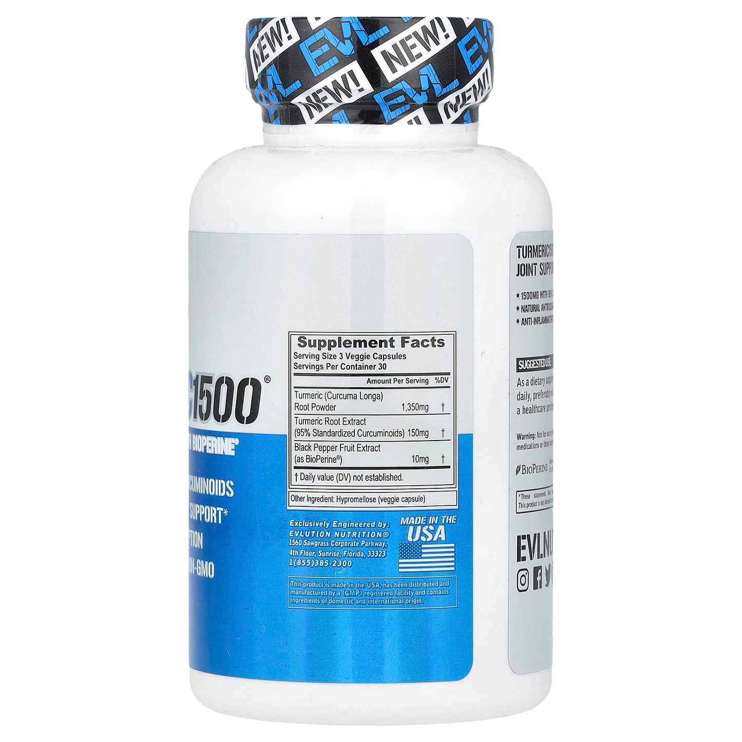 Turmeric Curcumin with BioPerine, 1500mg, Antioxidant & Joint Support - Image 2
