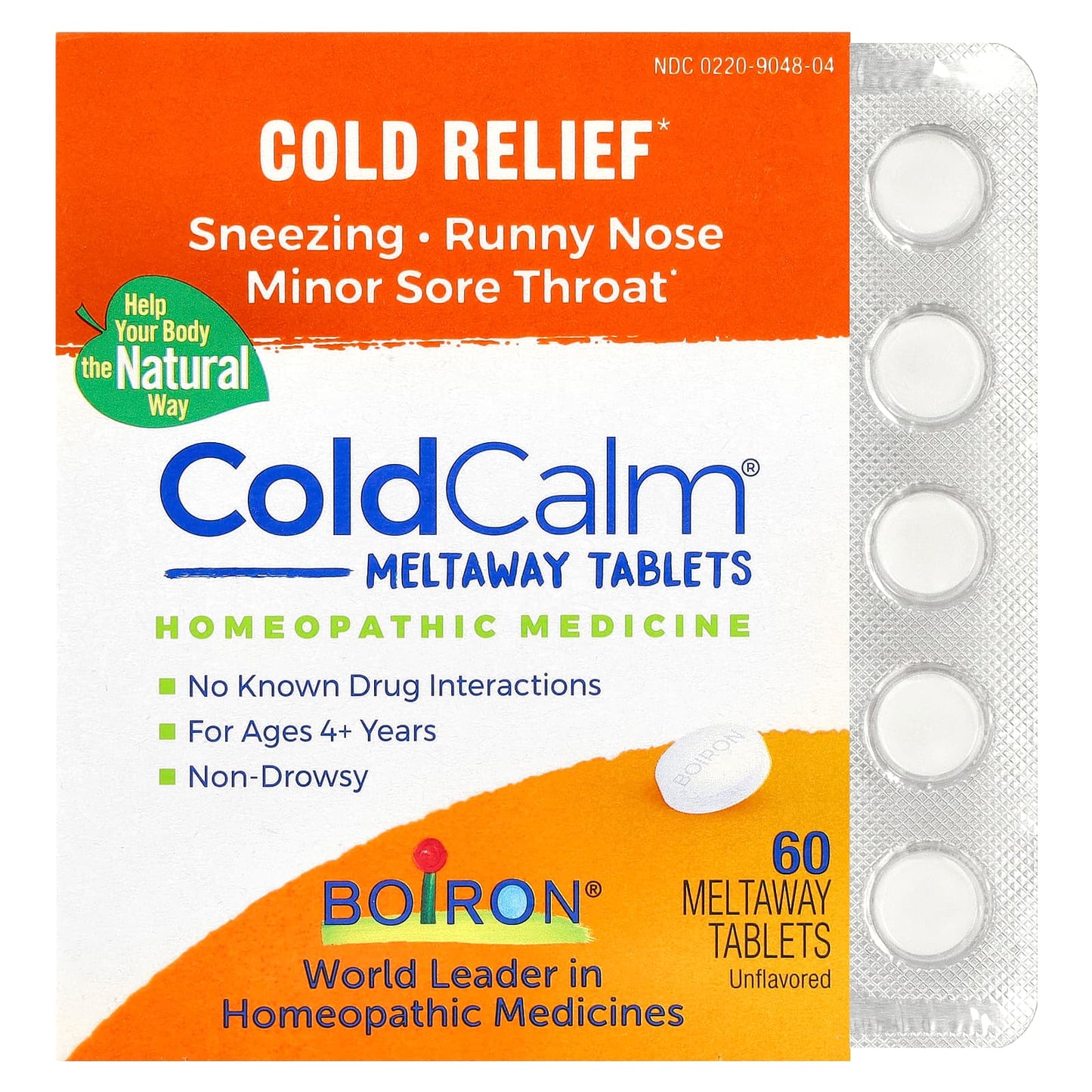 Boiron ColdCalm Meltaway Tablets - Natural Cold Relief for Kids & Adults - Image 1