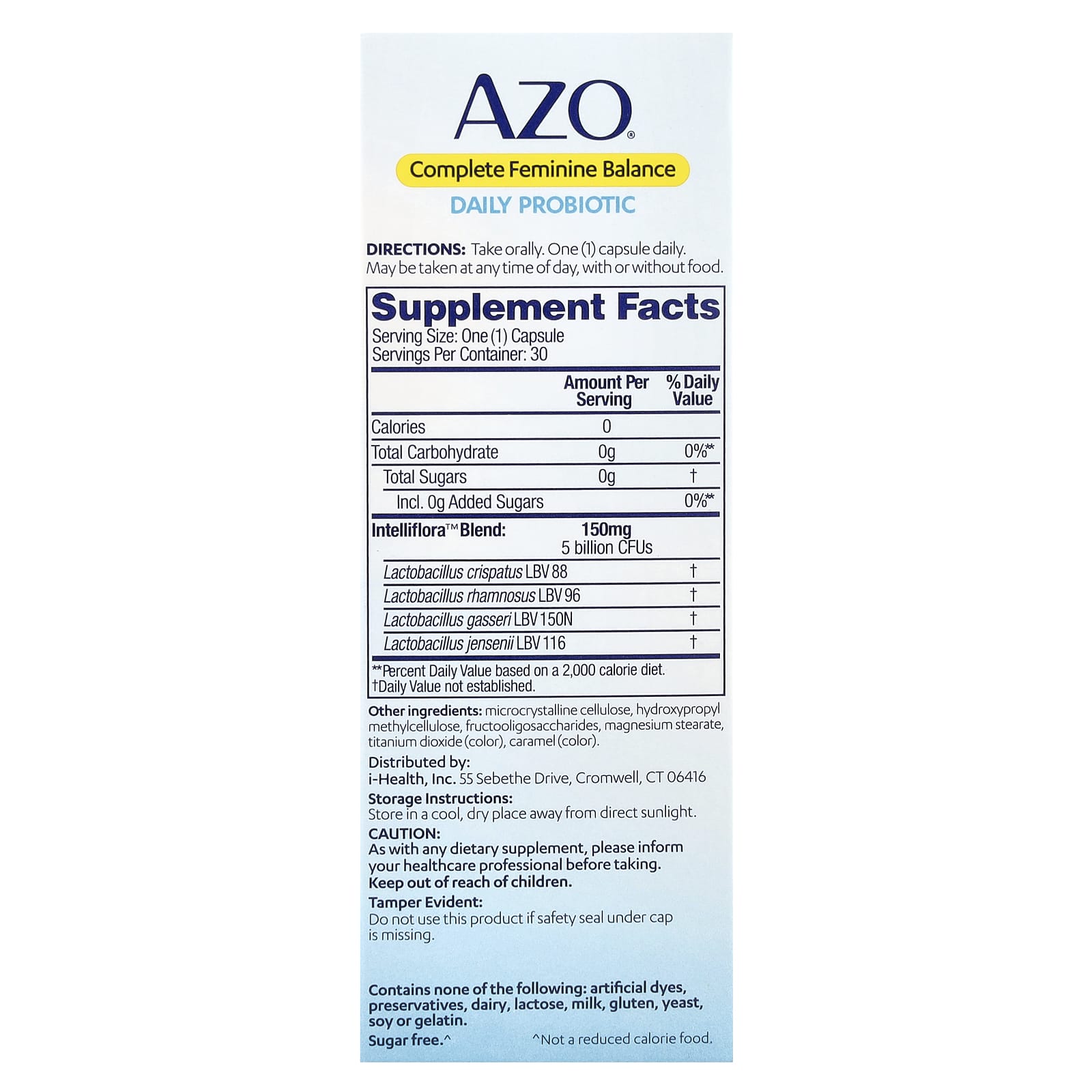 AZO Complete Feminine Balance Daily Probiotic 5 Billion Capsules - Image 2