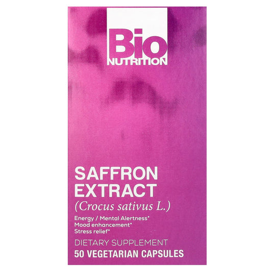 Saffron Extract Capsules for Energy, Mood & Stress Relief - 50 Veggie Capsules - Image 1
