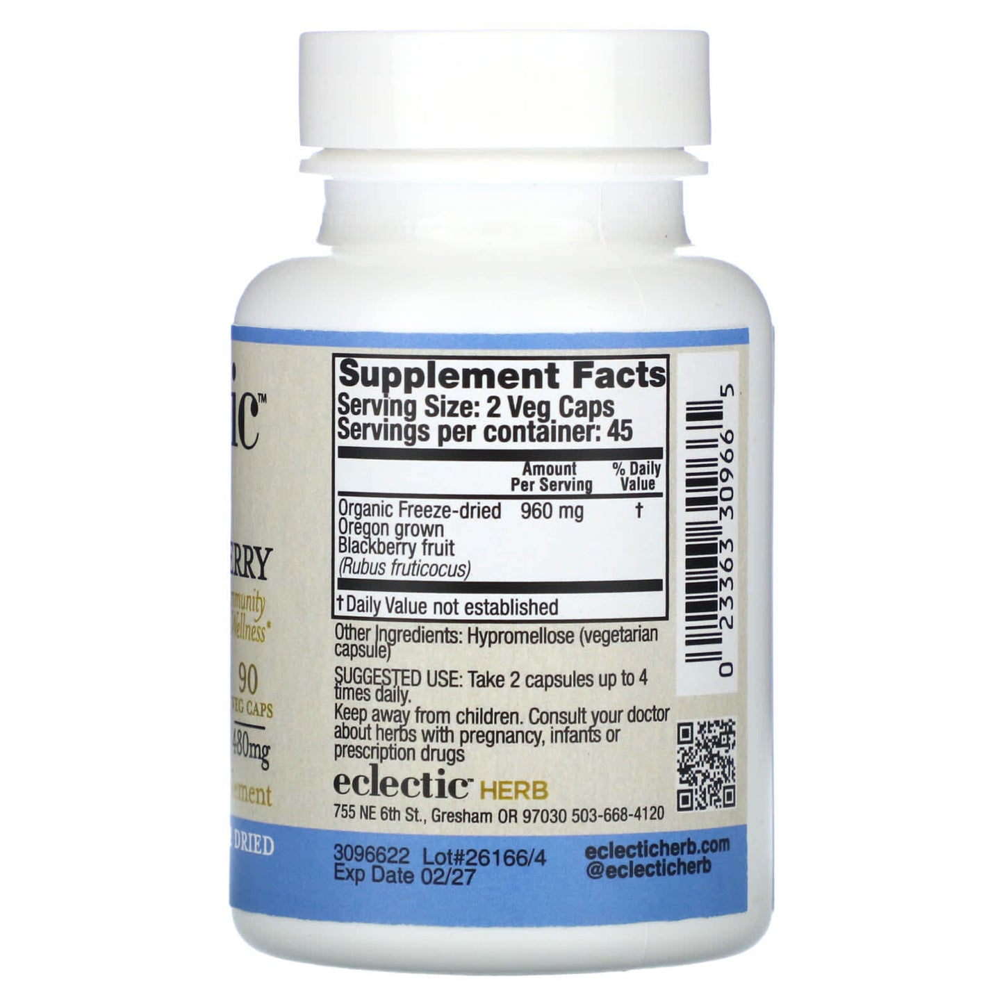 Boost Immunity with Eclectic Herb's Freeze-Dried Blackberry - 90 Veg Caps - Image 2