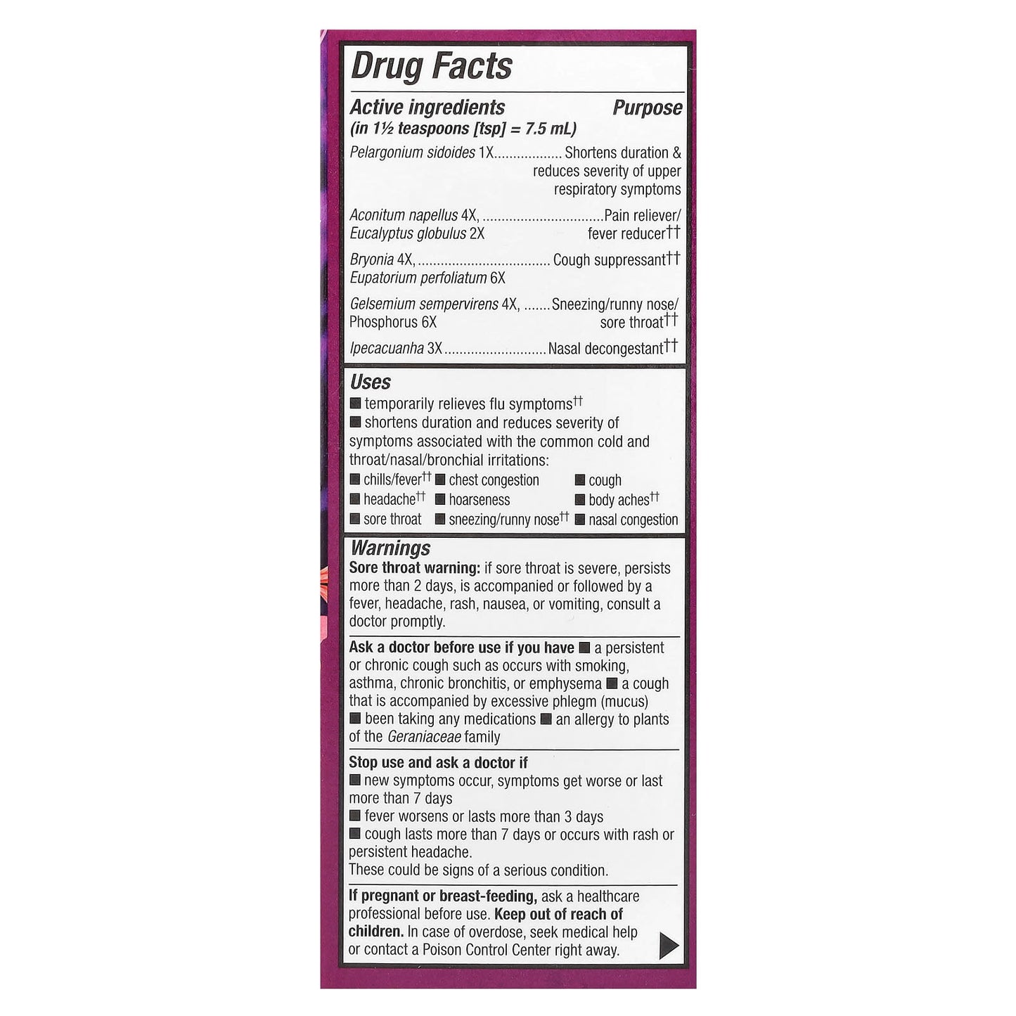 Nature's Way, Umcka®, Cold + Flu Relief, Ages 6+, Berry, 4 fl oz (120 ml) - Image 2