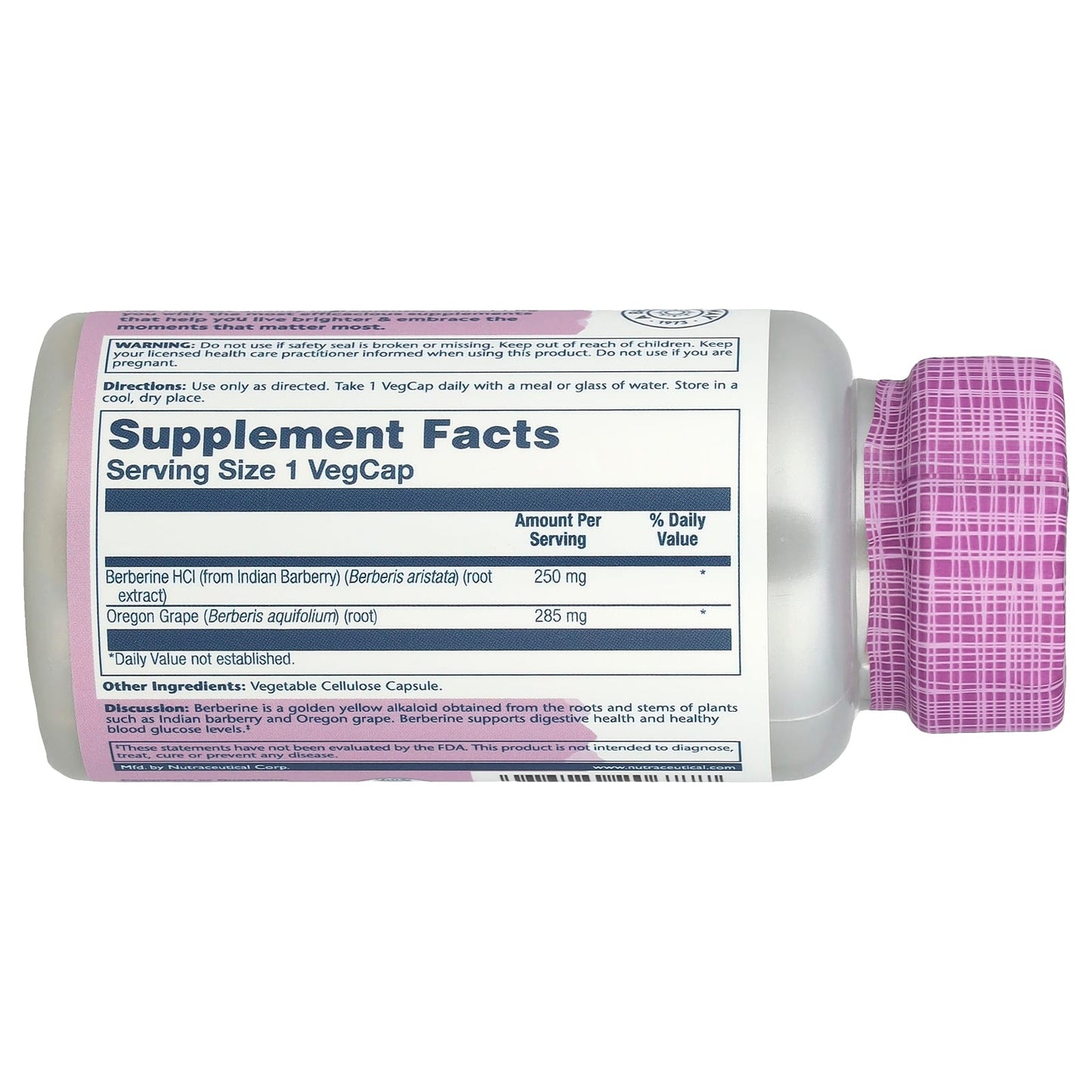 Solaray, Berberine with Oregon Grape, 60 VegCaps - Image 2