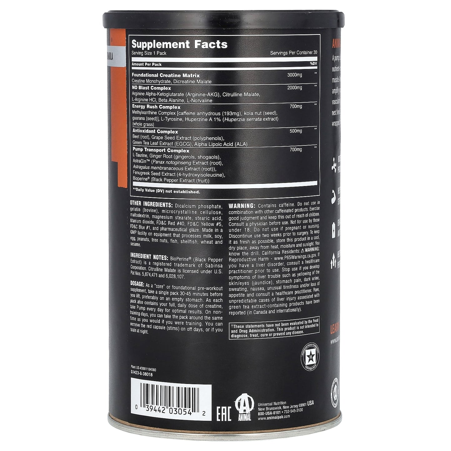 Animal Pre Workout Pump Max - 30 Packs, Nitric Oxide Boosters - Image 2
