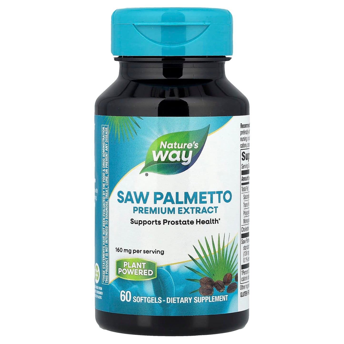 Nature's Way, Saw Palmetto, 160 mg, 60 Softgels - Image 1