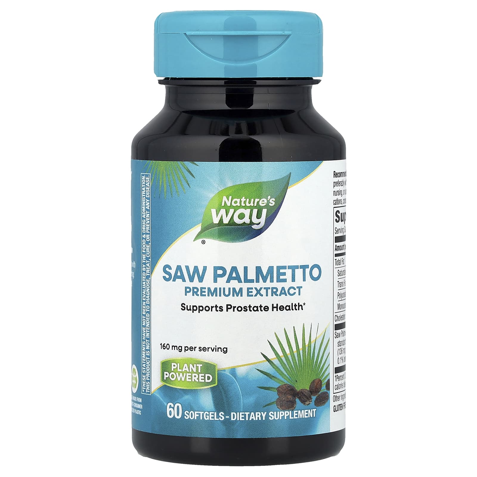 Nature's Way, Saw Palmetto, 160 mg, 60 Softgels - Image 1