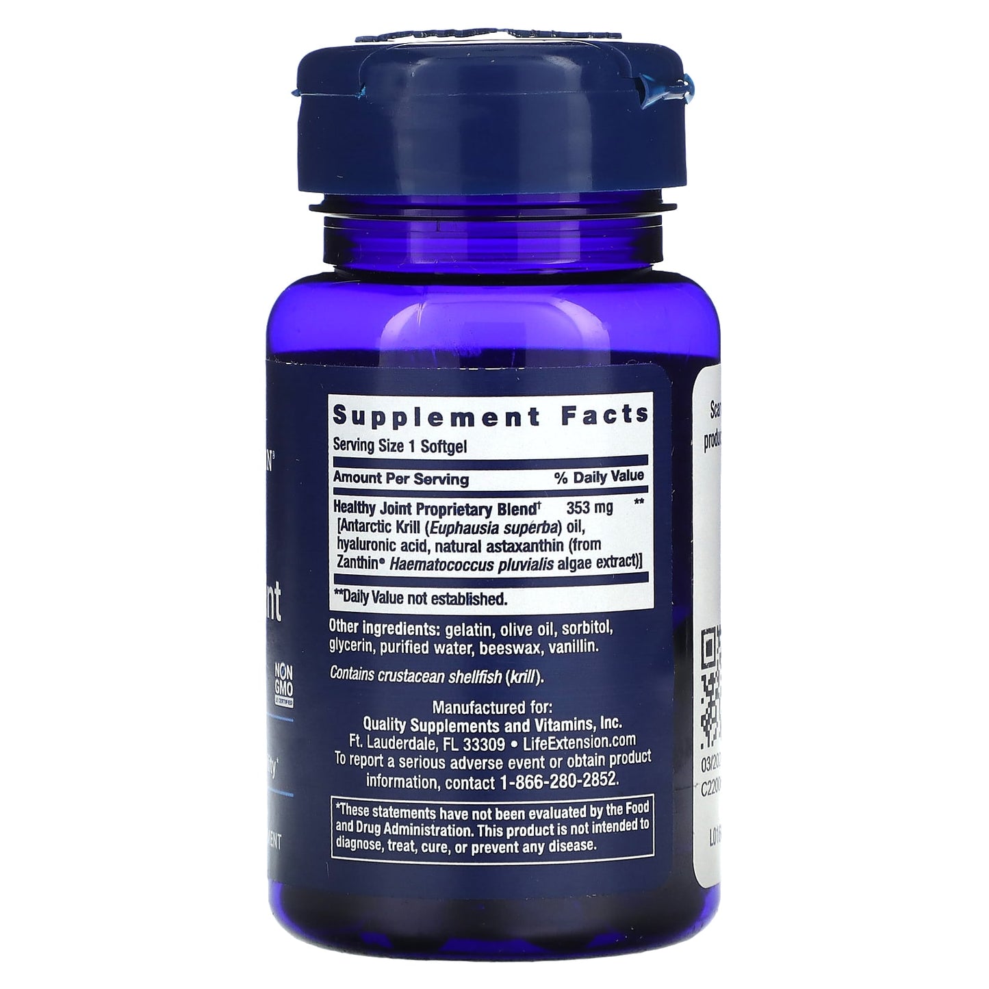 Life Extension, Krill Healthy Joint Formula, 30 Softgels - Image 2