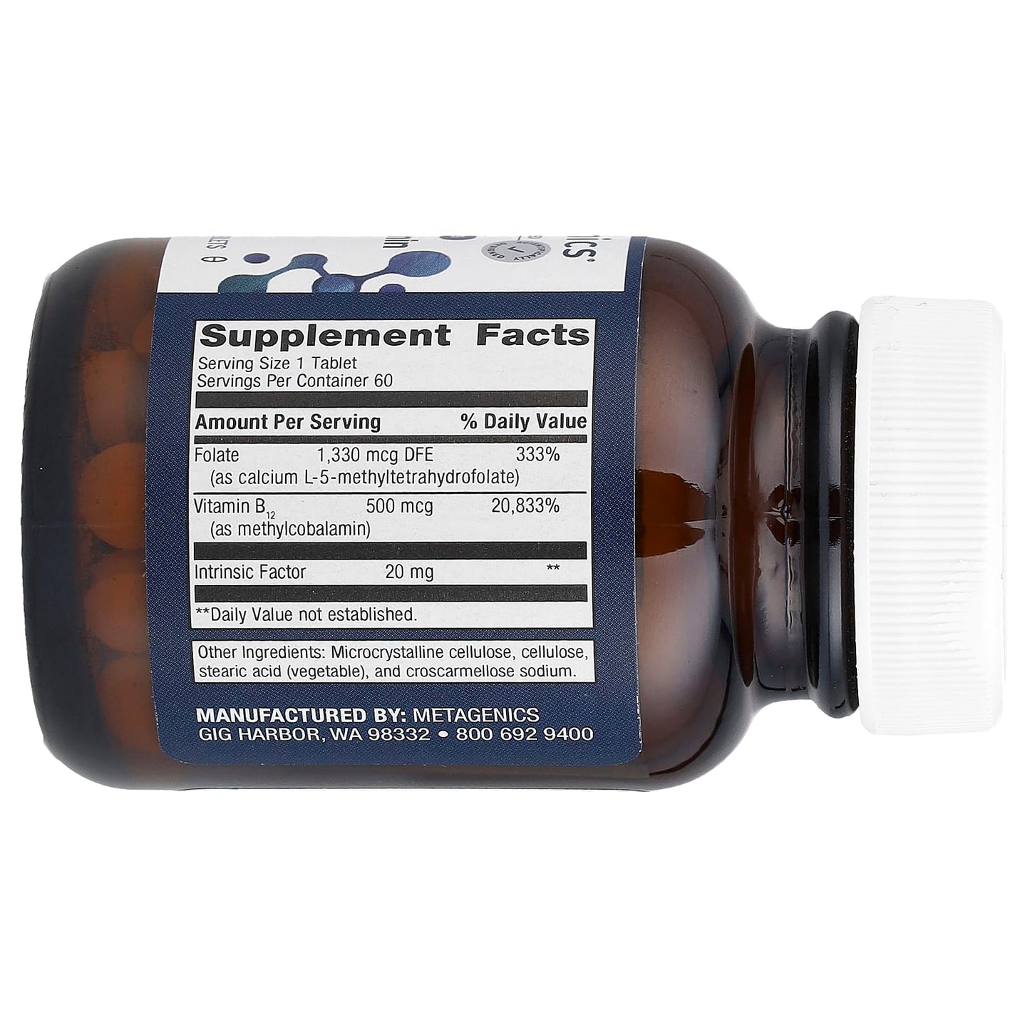 Metagenics, Intrinsi Vitamin B12-Folate™ , 60 Tablets - Image 2