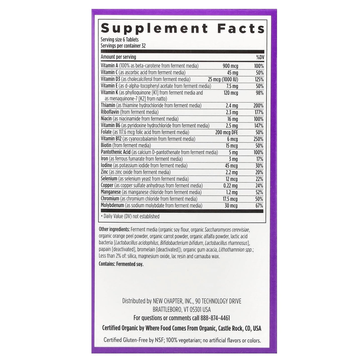 New Chapter, Tiny Tabs™ Multivitamin, 192 Vegetarian Tablets - Image 2