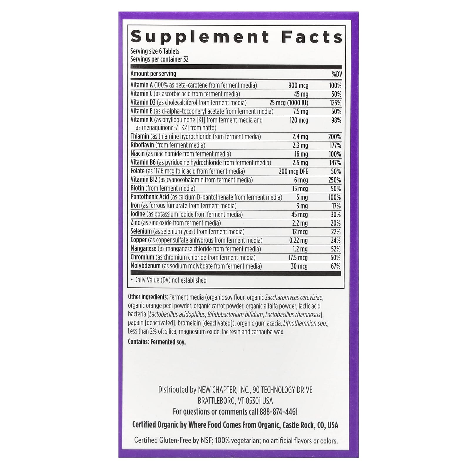 New Chapter, Tiny Tabs™ Multivitamin, 192 Vegetarian Tablets - Image 2