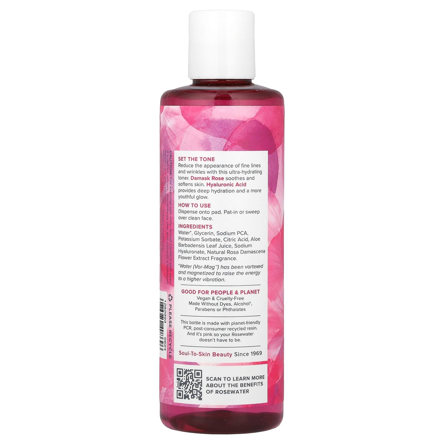 Heritage Store Rosewater Toner, 8 fl oz, Natural Hydration & Refines Pores - Image 2