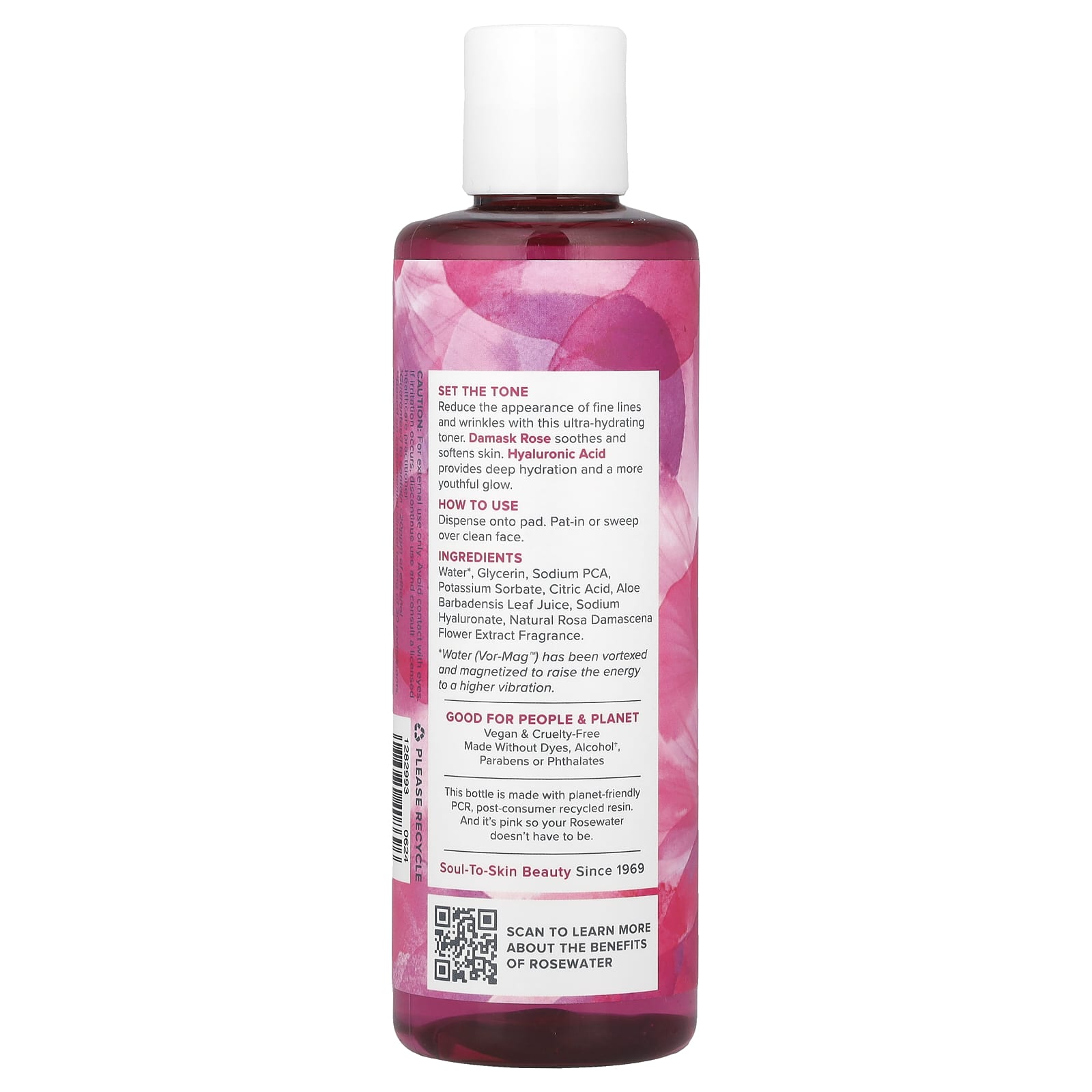 Heritage Store Rosewater Toner, 8 fl oz, Natural Hydration & Refines Pores - Image 2