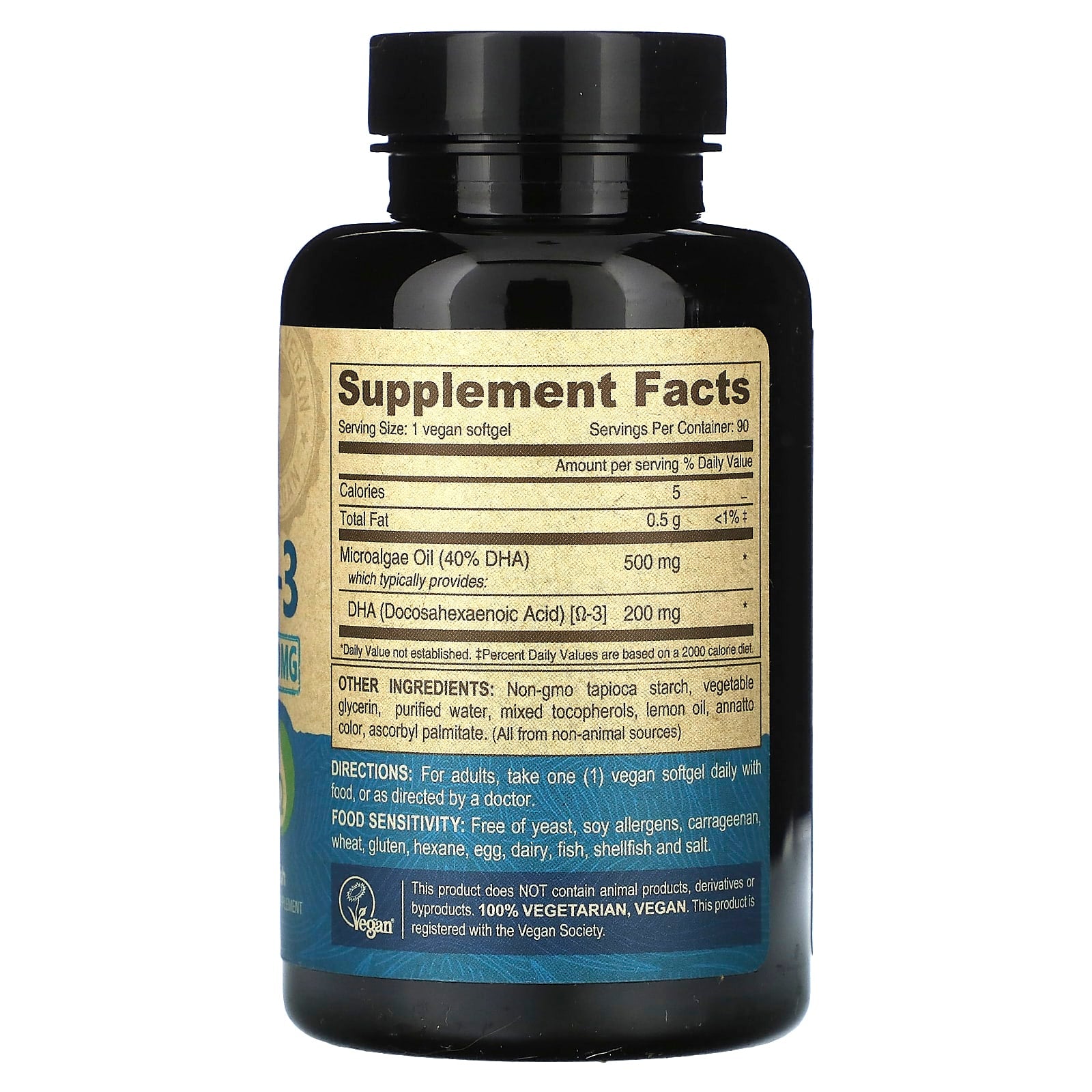 Vegan Omega-3 DHA 200mg Softgels by Deva - Image 2